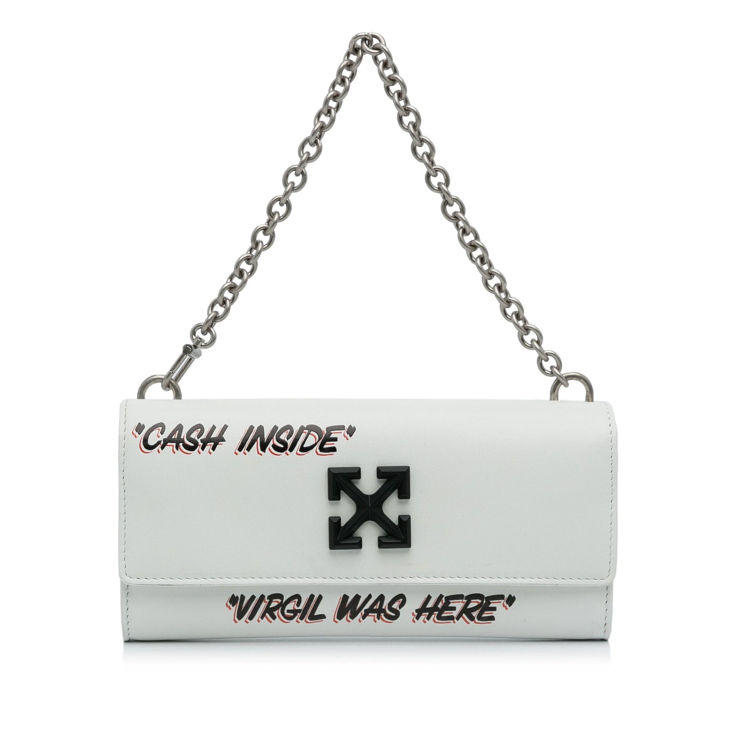 Off-White Jitney Quote Wallet on Chain