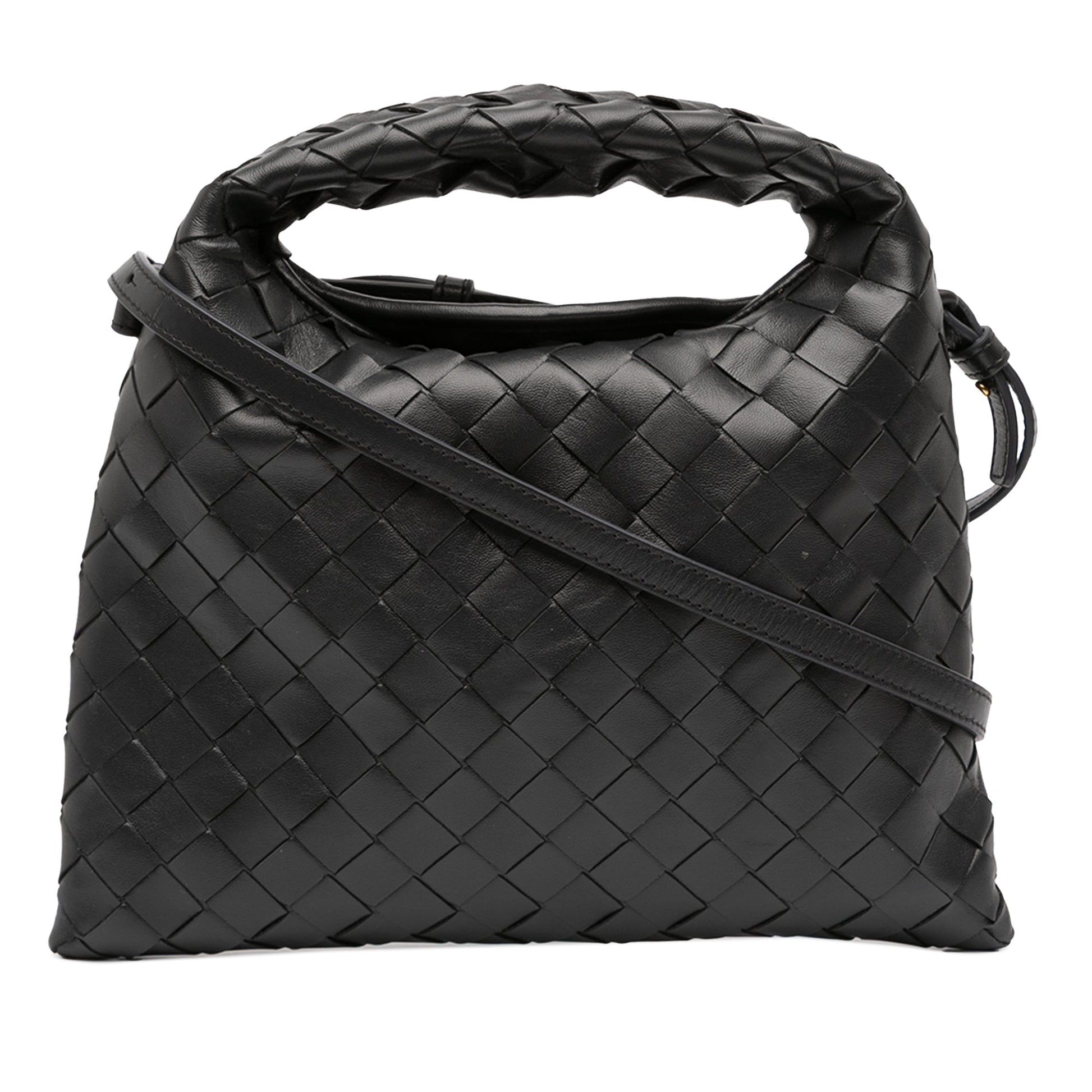 Bottega Veneta Mini Calfskin Intrecciato Hop Satchel