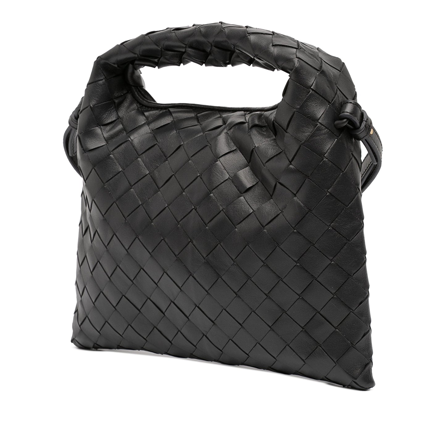 Bottega Veneta Mini Calfskin Intrecciato Hop Satchel