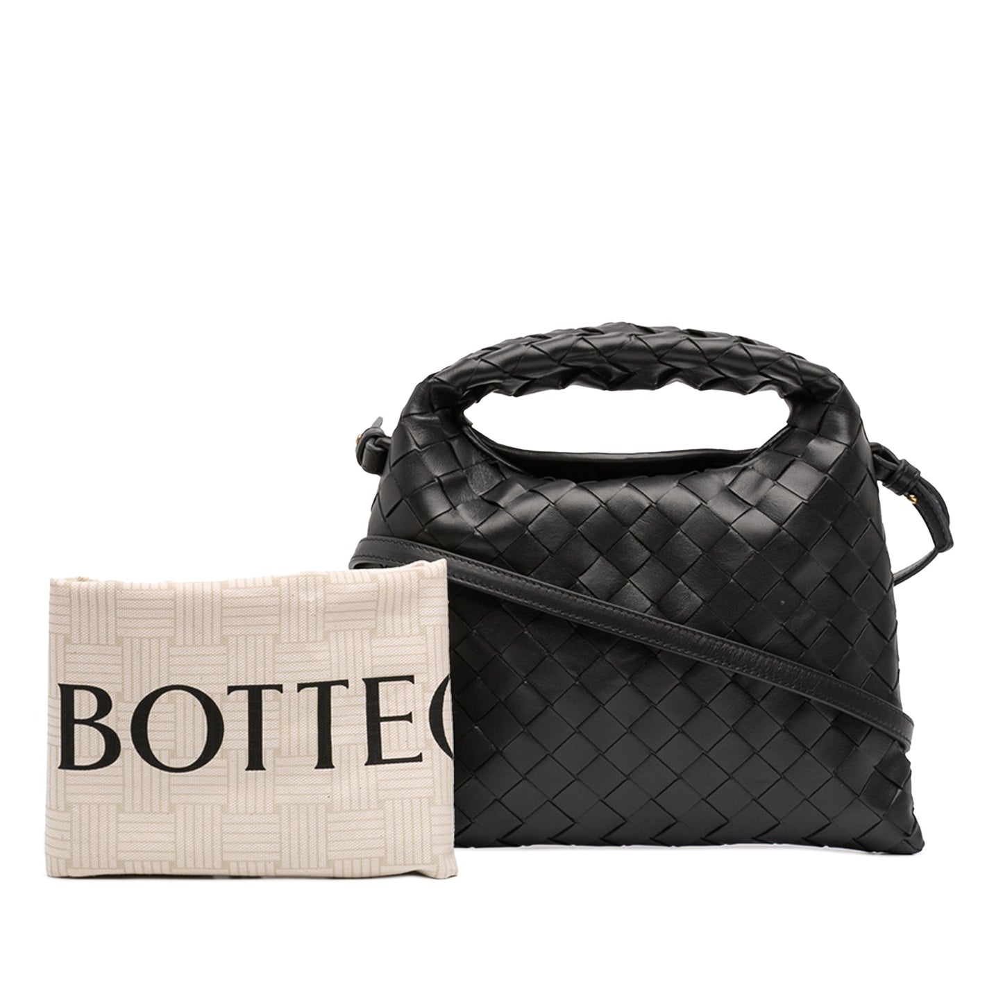 Bottega Veneta Mini Calfskin Intrecciato Hop Satchel