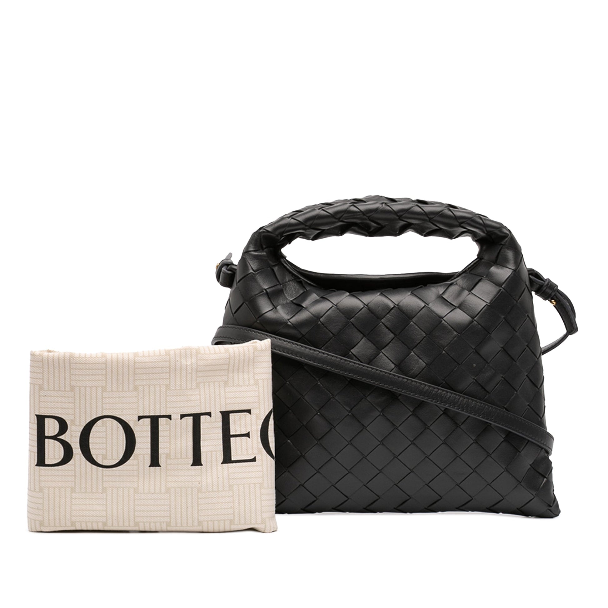 Bottega Veneta Mini Calfskin Intrecciato Hop Satchel