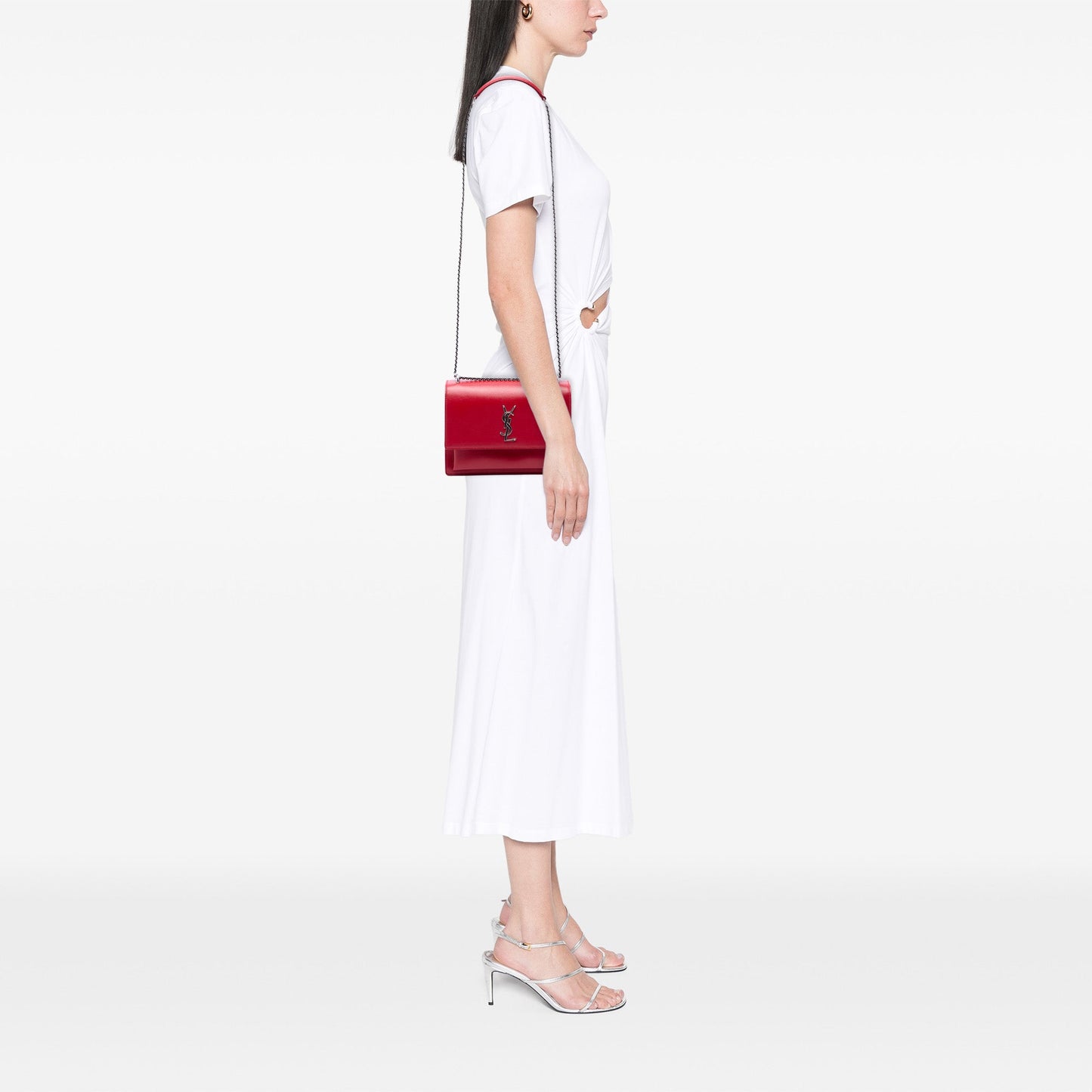Saint Laurent Medium Calfskin Monogram Sunset Crossbody
