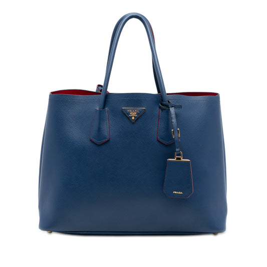 Prada Large Saffiano Cuir Double Satchel