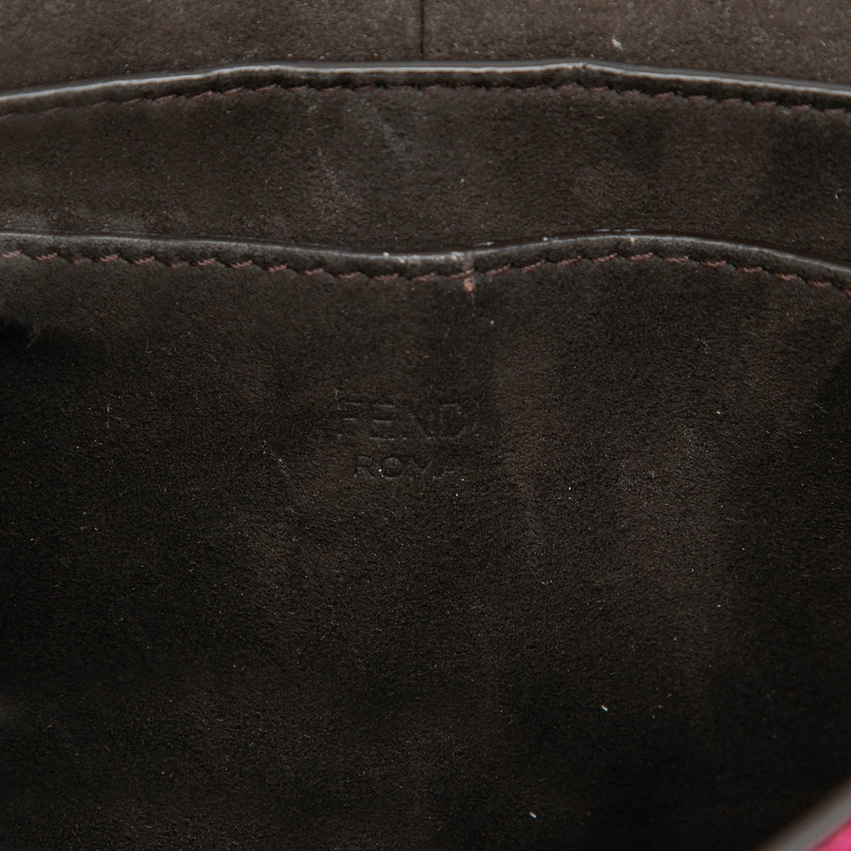 Fendi Mini Leather C mon Crossbody — Pink