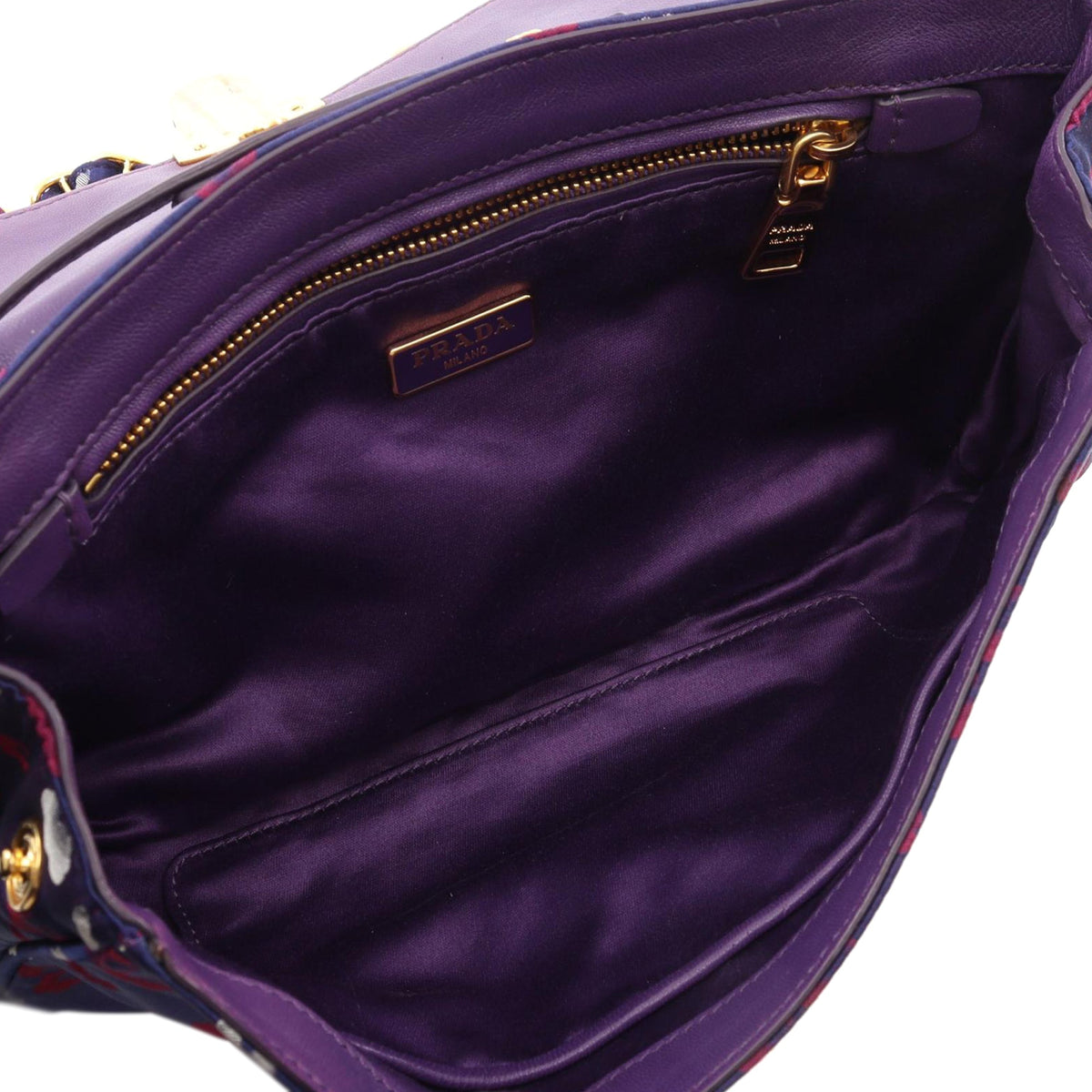 Prada Tessuto Stampato Chain Crossbody
