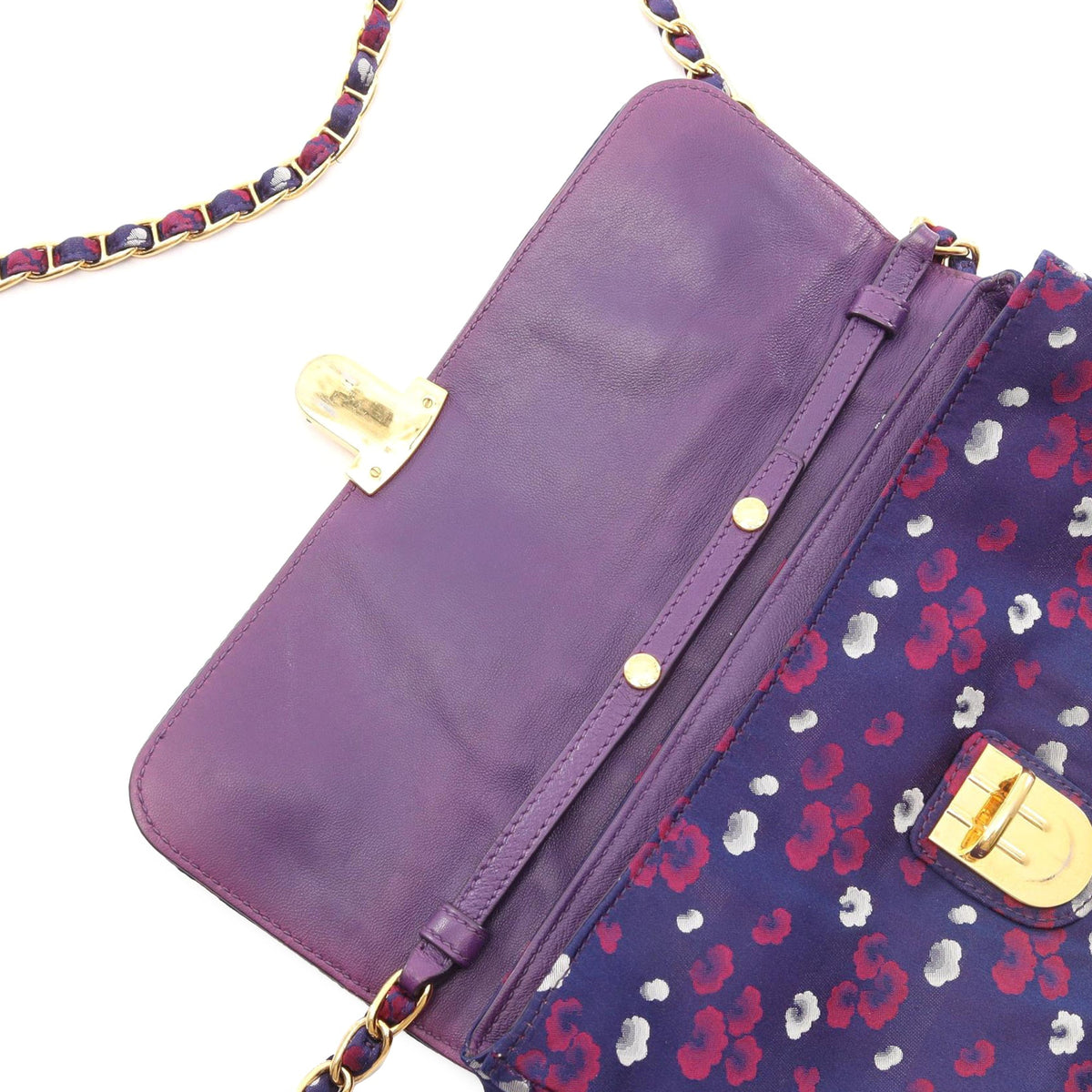 Prada Tessuto Stampato Chain Crossbody