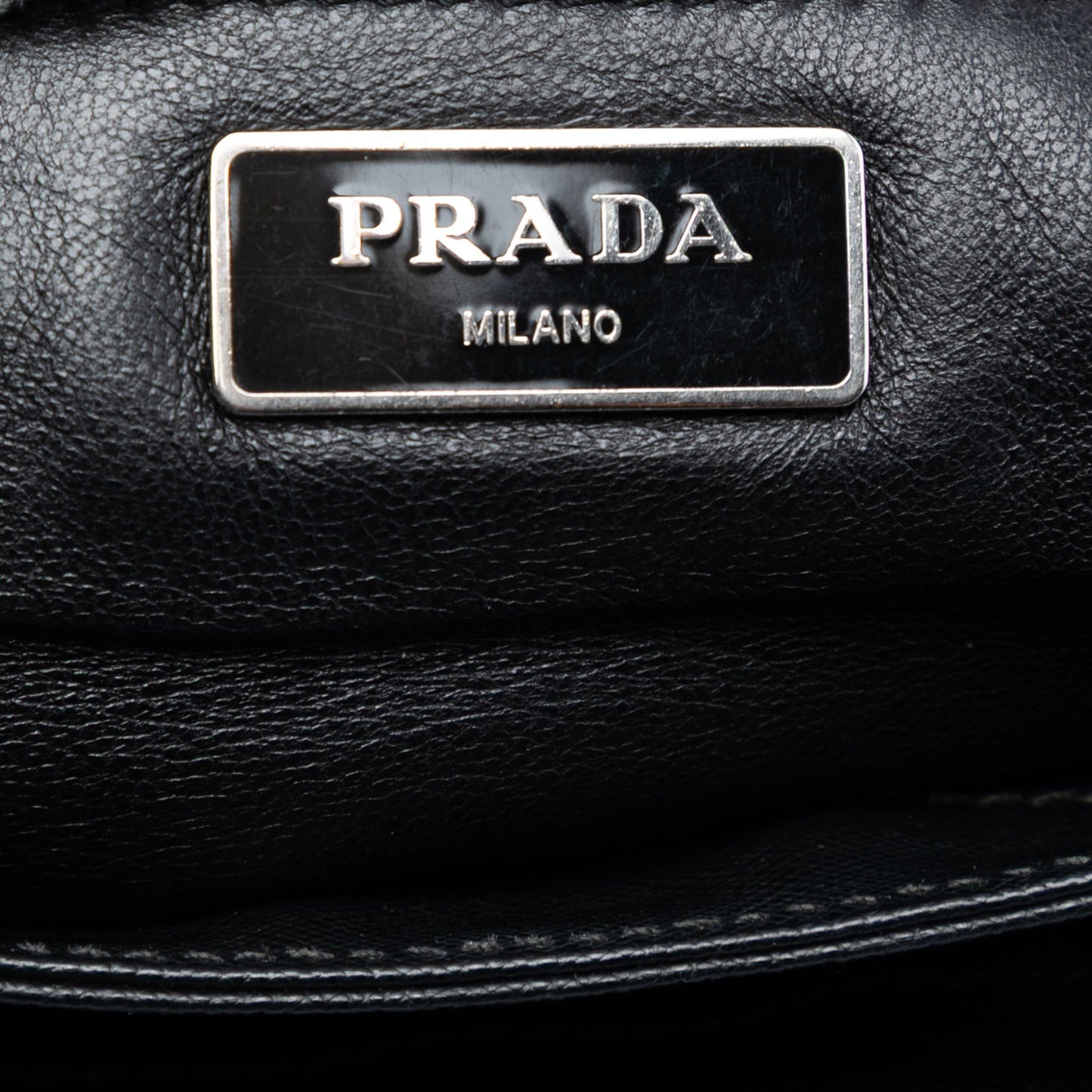 Prada Saffiano Lux and Tessuto Chain Crossbody