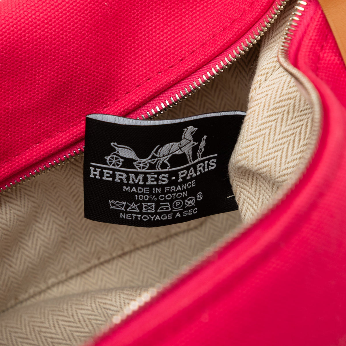 Hermès Small Toile Bride A Brac Case — Pink