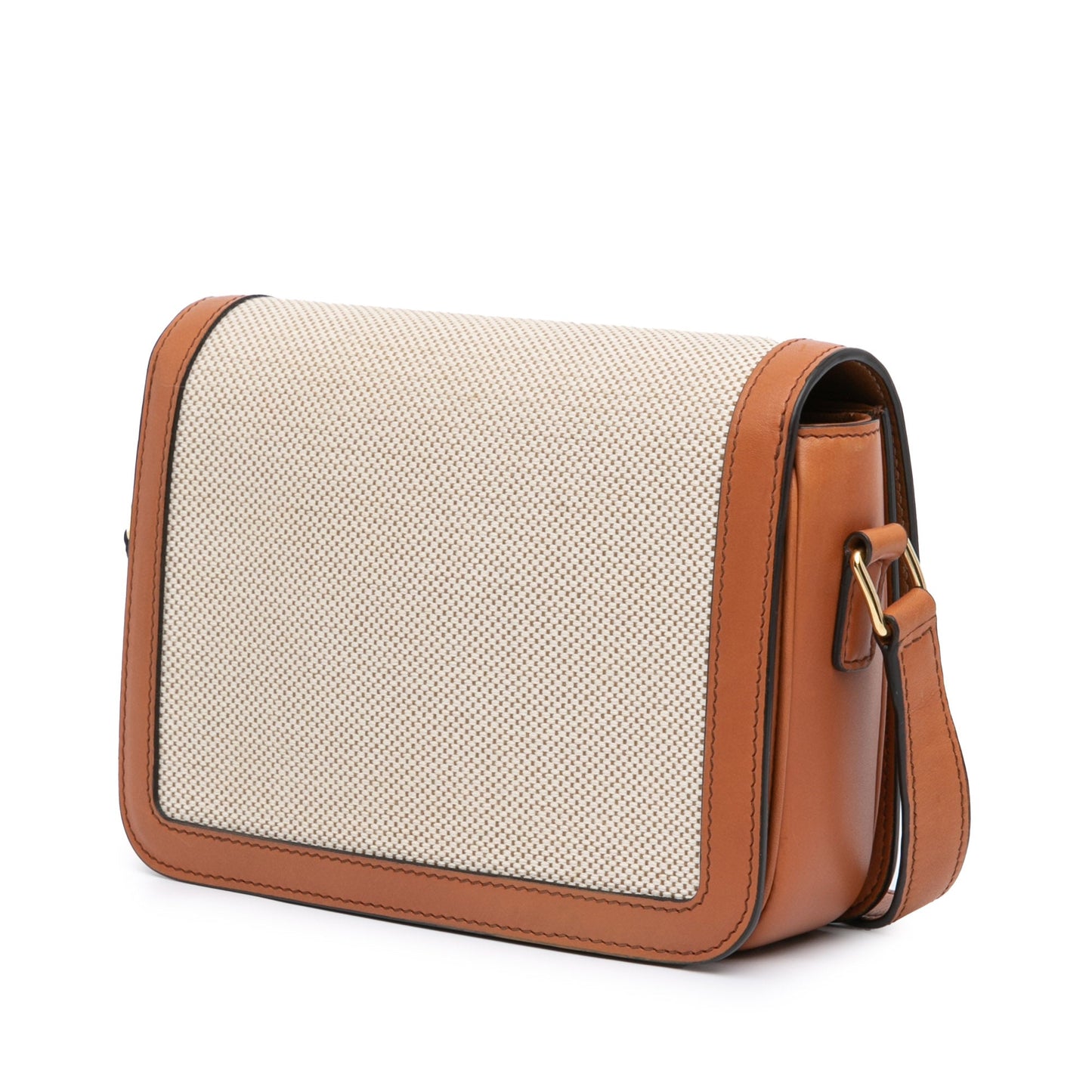 Celine Teen Canvas and Calfskin Triomphe Crossbody