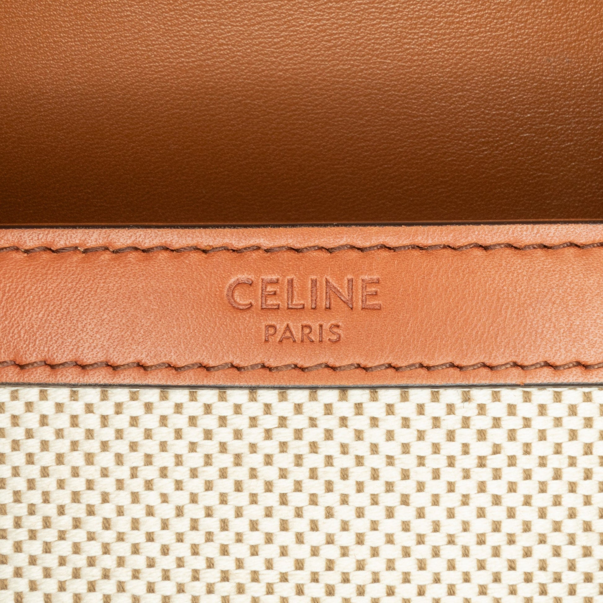 Celine Teen Canvas and Calfskin Triomphe Crossbody