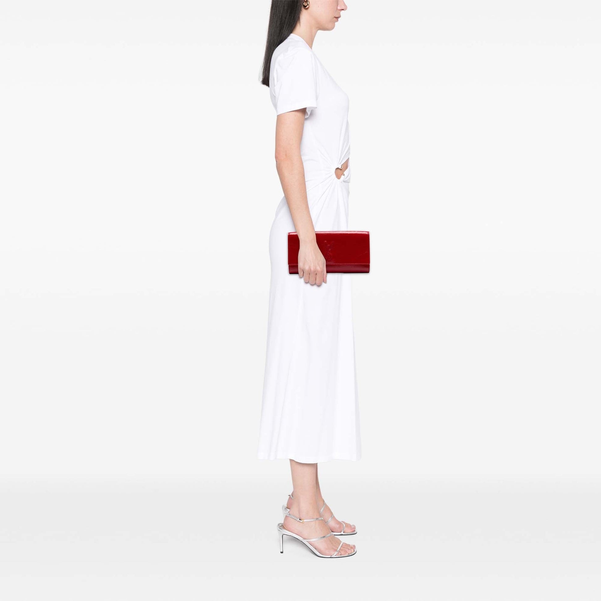 Saint Laurent Small Textured Patent Belle De Jour Clutch
