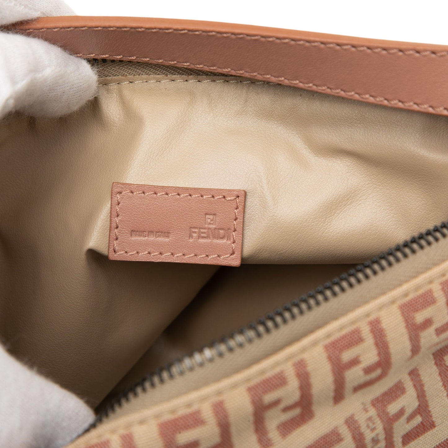 Fendi Zucchino Canvas Handbag
