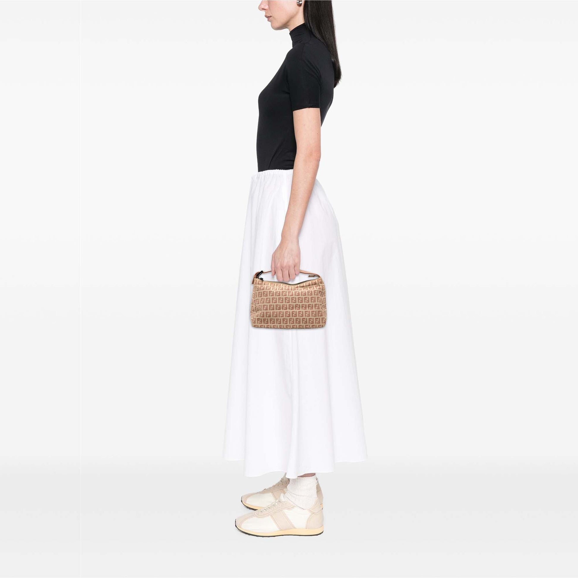 Fendi Zucchino Canvas Handbag