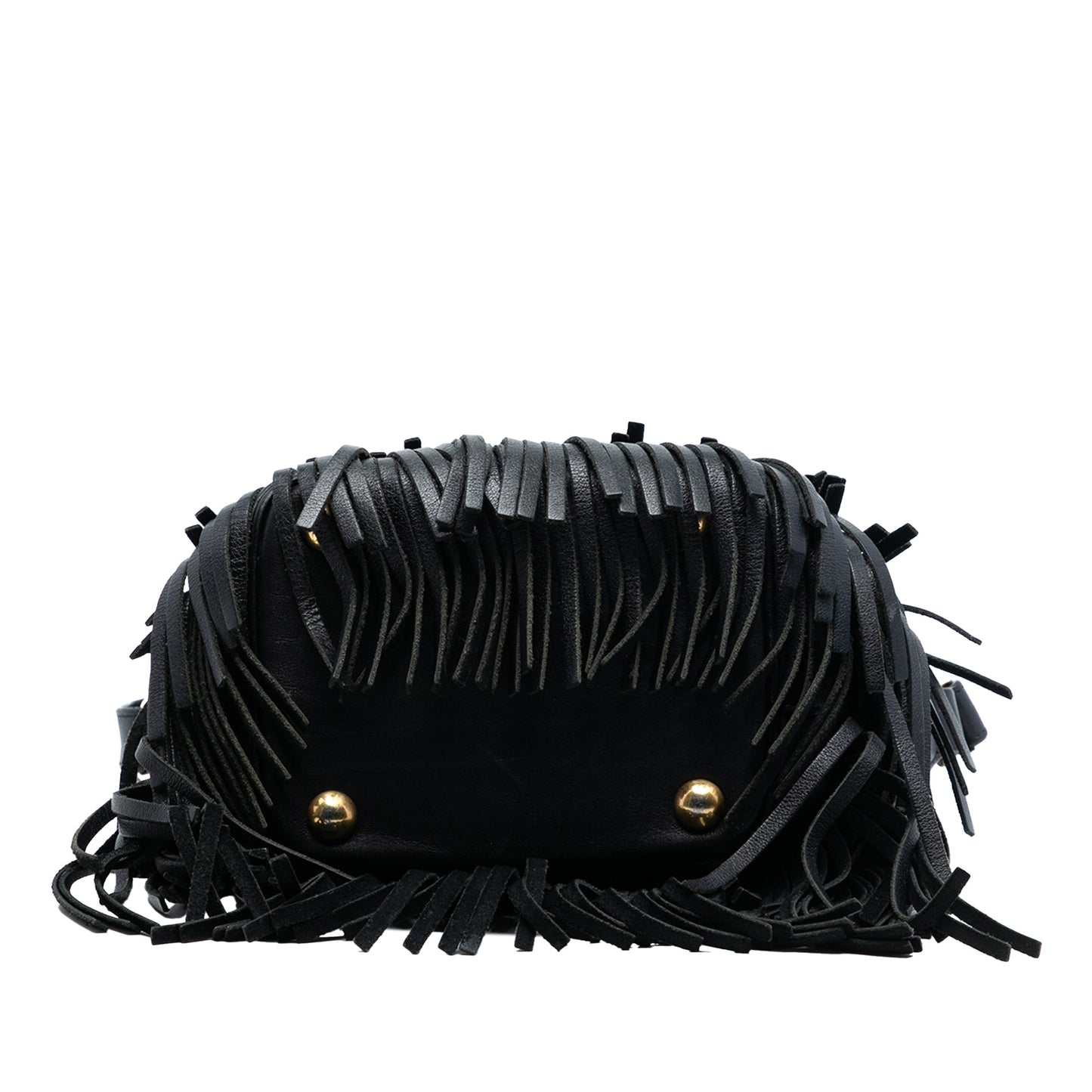 Saint Laurent Small Calfskin Emmanuelle Fringe Bucket Bag