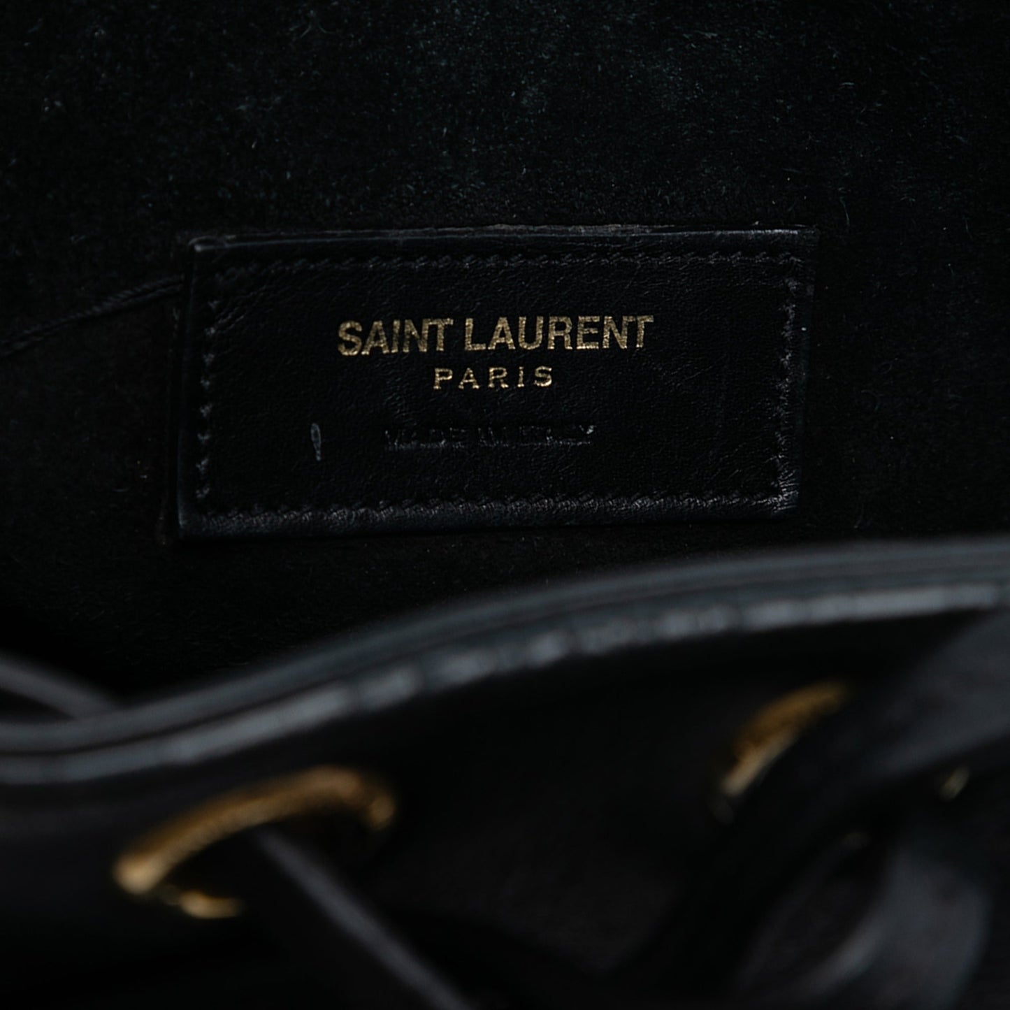 Saint Laurent Small Calfskin Emmanuelle Fringe Bucket Bag