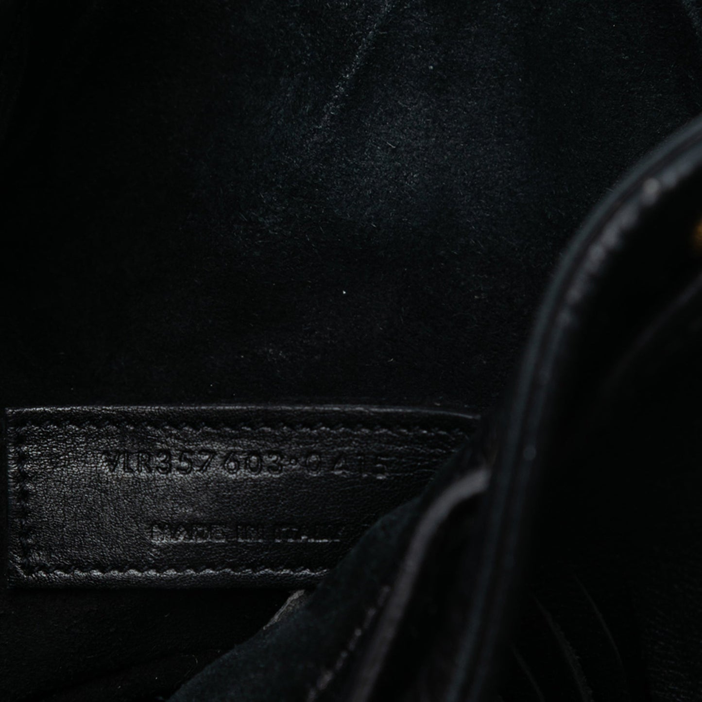 Saint Laurent Small Calfskin Emmanuelle Fringe Bucket Bag