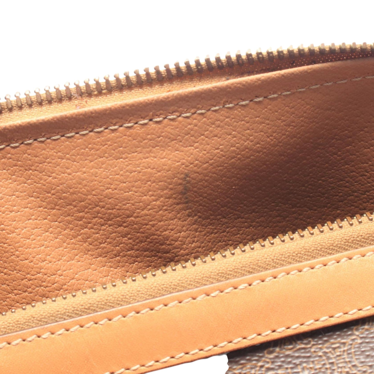 Celine Macadam Coated Canvas Boston Bag — Brown