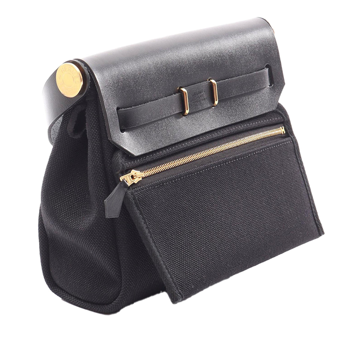 Hermès Military Toile and Vache Hunter Herbag Zip 20