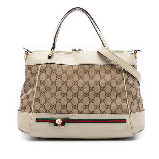 GG Canvas Web Mayfair Satchel