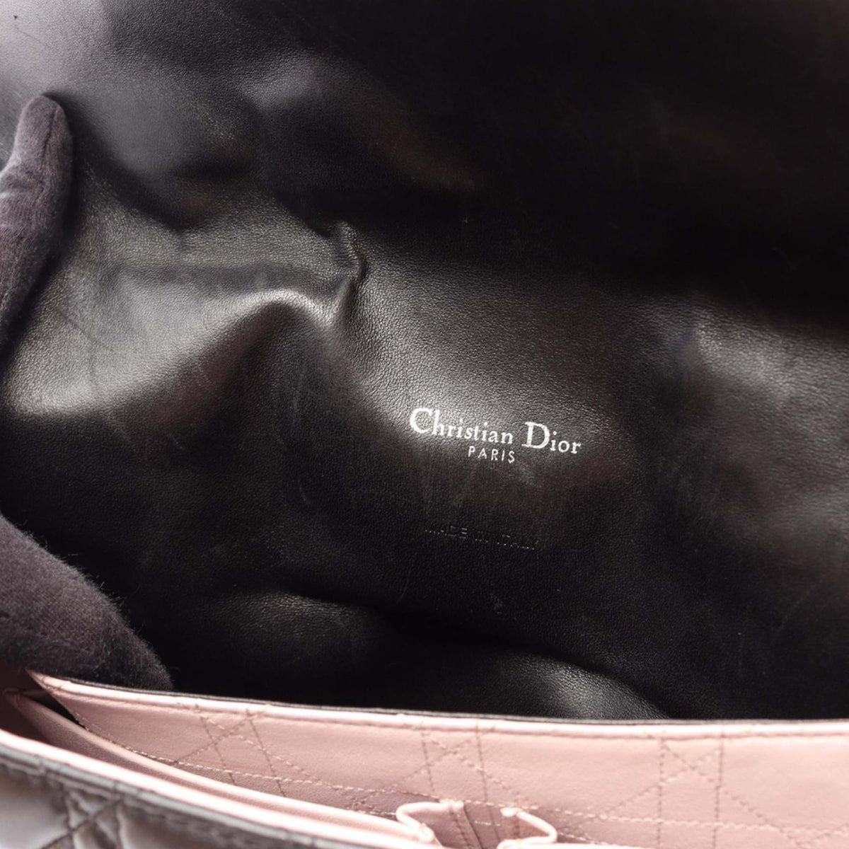 Dior Lambskin Cannage New Lock Shoulder Bag — Black