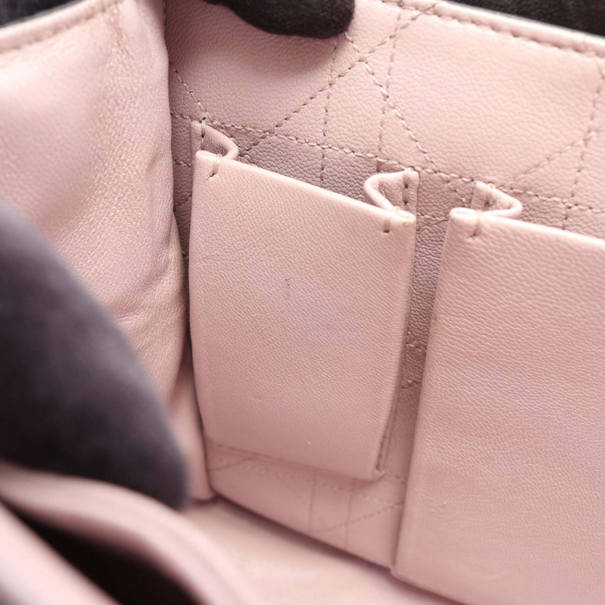 Dior Lambskin Cannage New Lock Shoulder Bag — Black