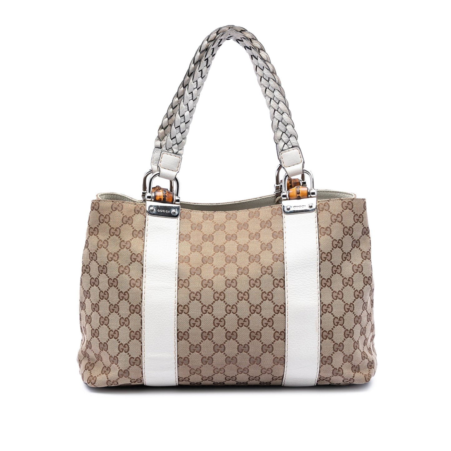 Gucci Medium GG Canvas Bamboo Libeccio Tote