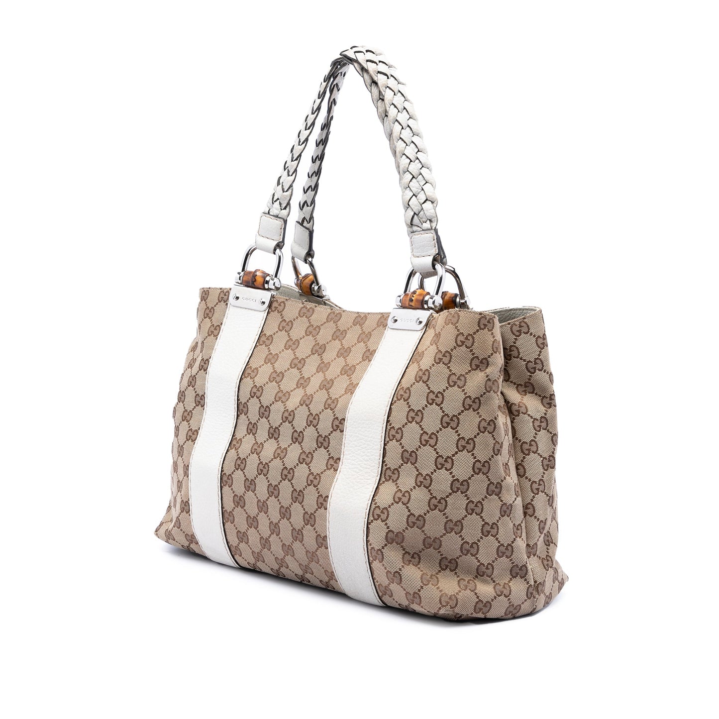 Gucci Medium GG Canvas Bamboo Libeccio Tote
