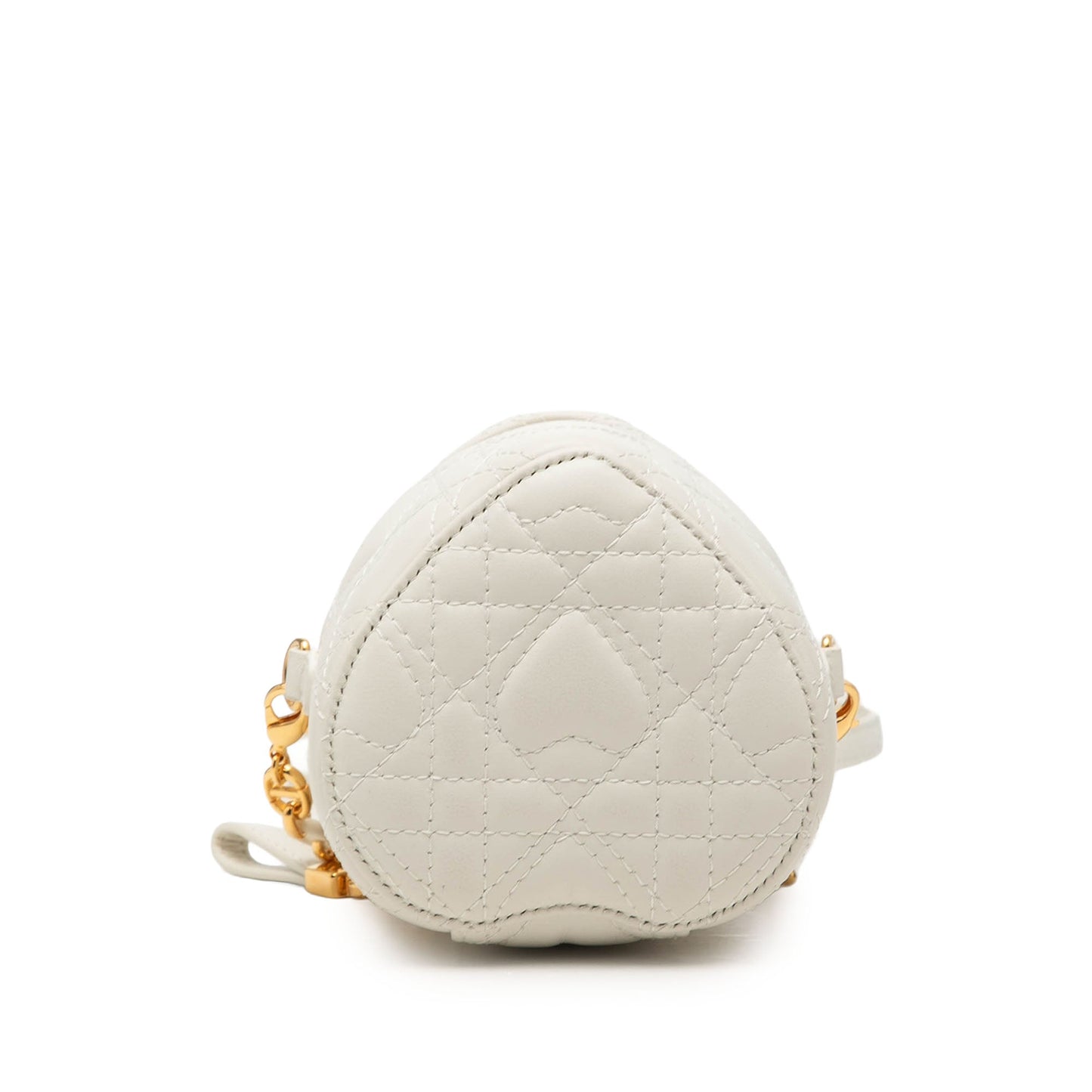 Dior DiorAmour Micro Lambskin Cannage Heart Vanity Case with Chain