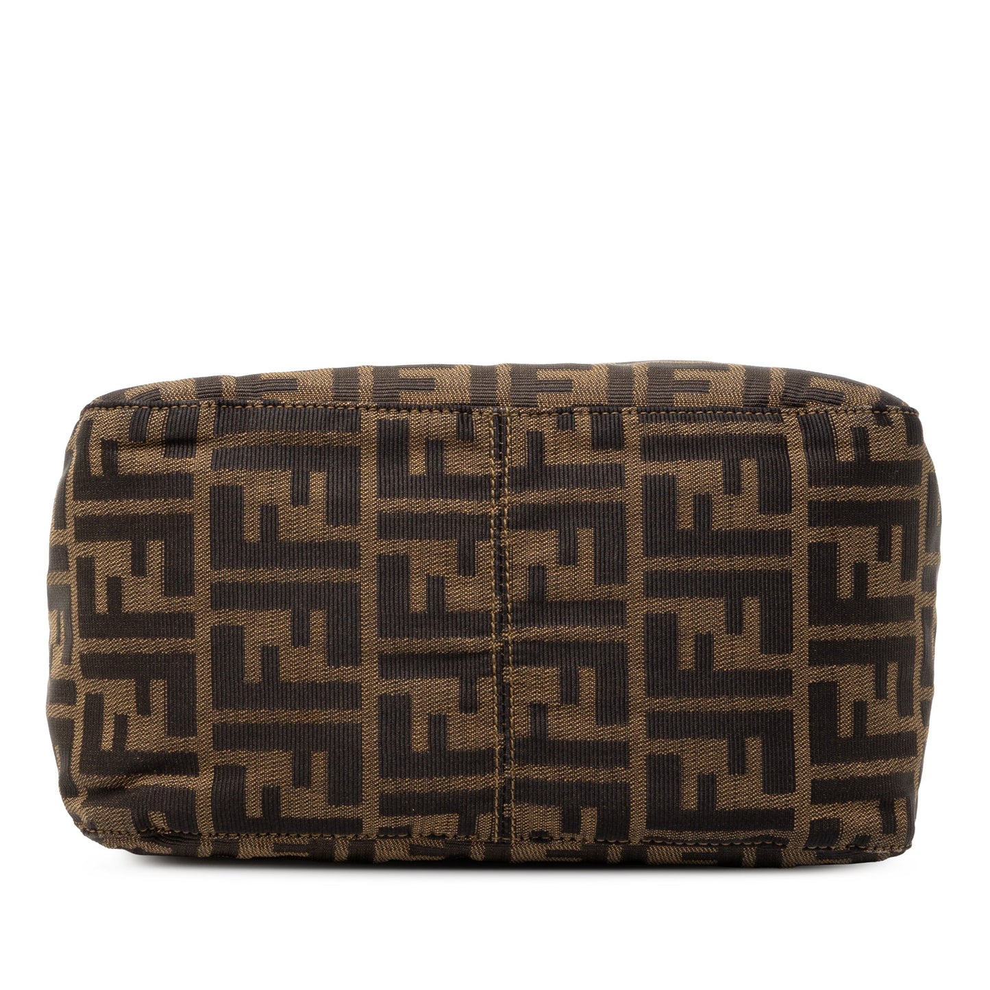 Fendi Zucca Canvas Double Flap Shoulder Bag