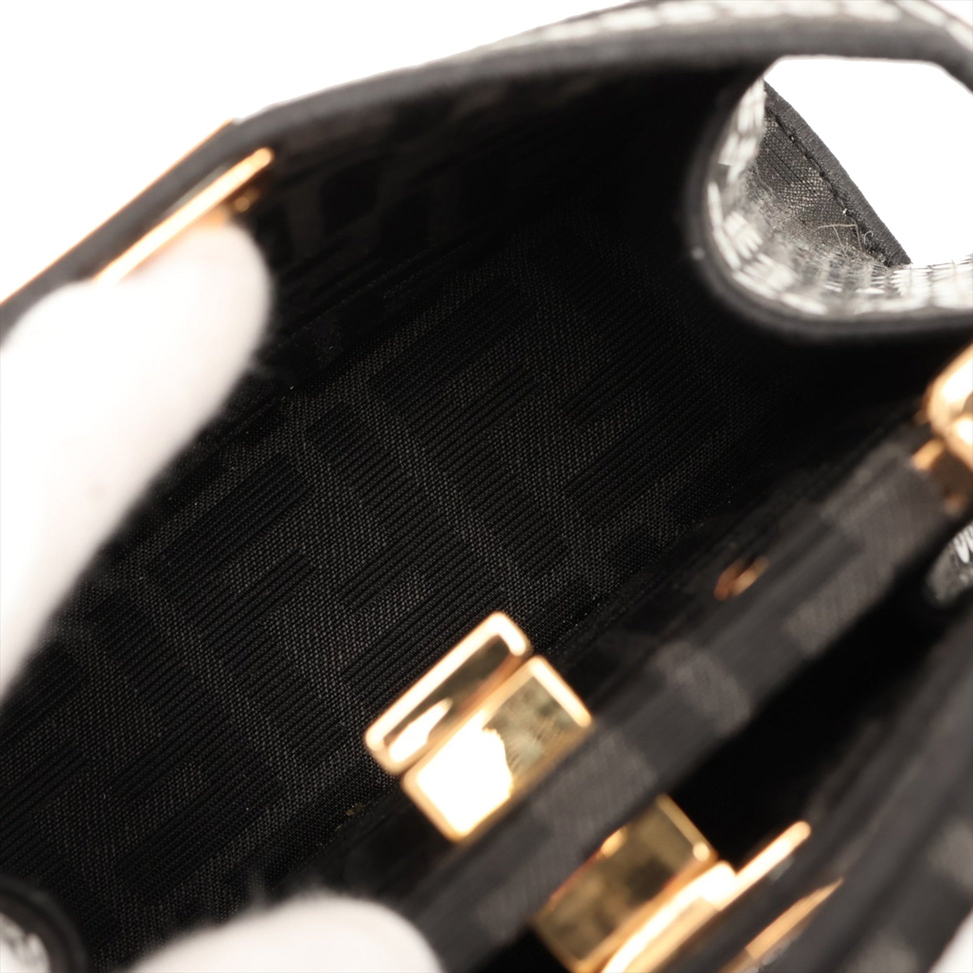 Fendi Petite Sequin and Canvas Peekaboo ISeeU Satchel
