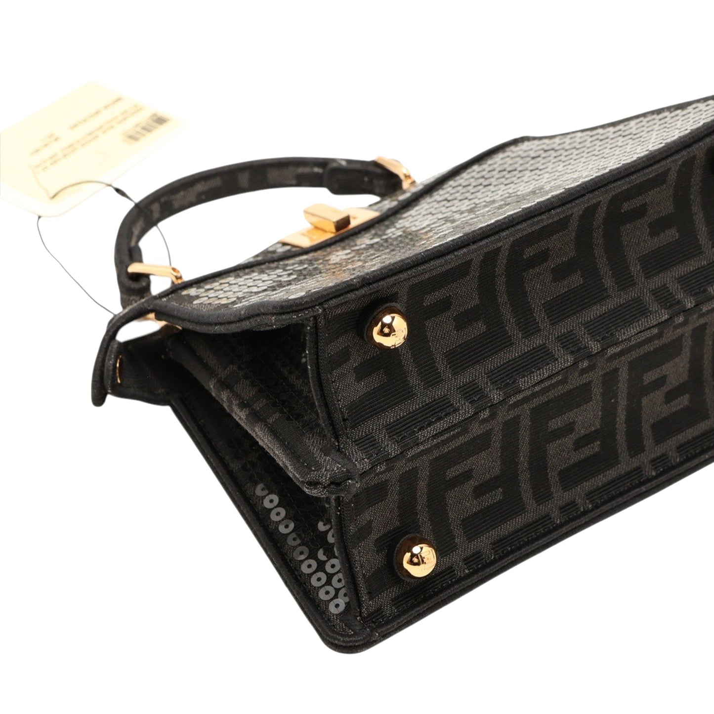 Fendi Petite Sequin and Canvas Peekaboo ISeeU Satchel