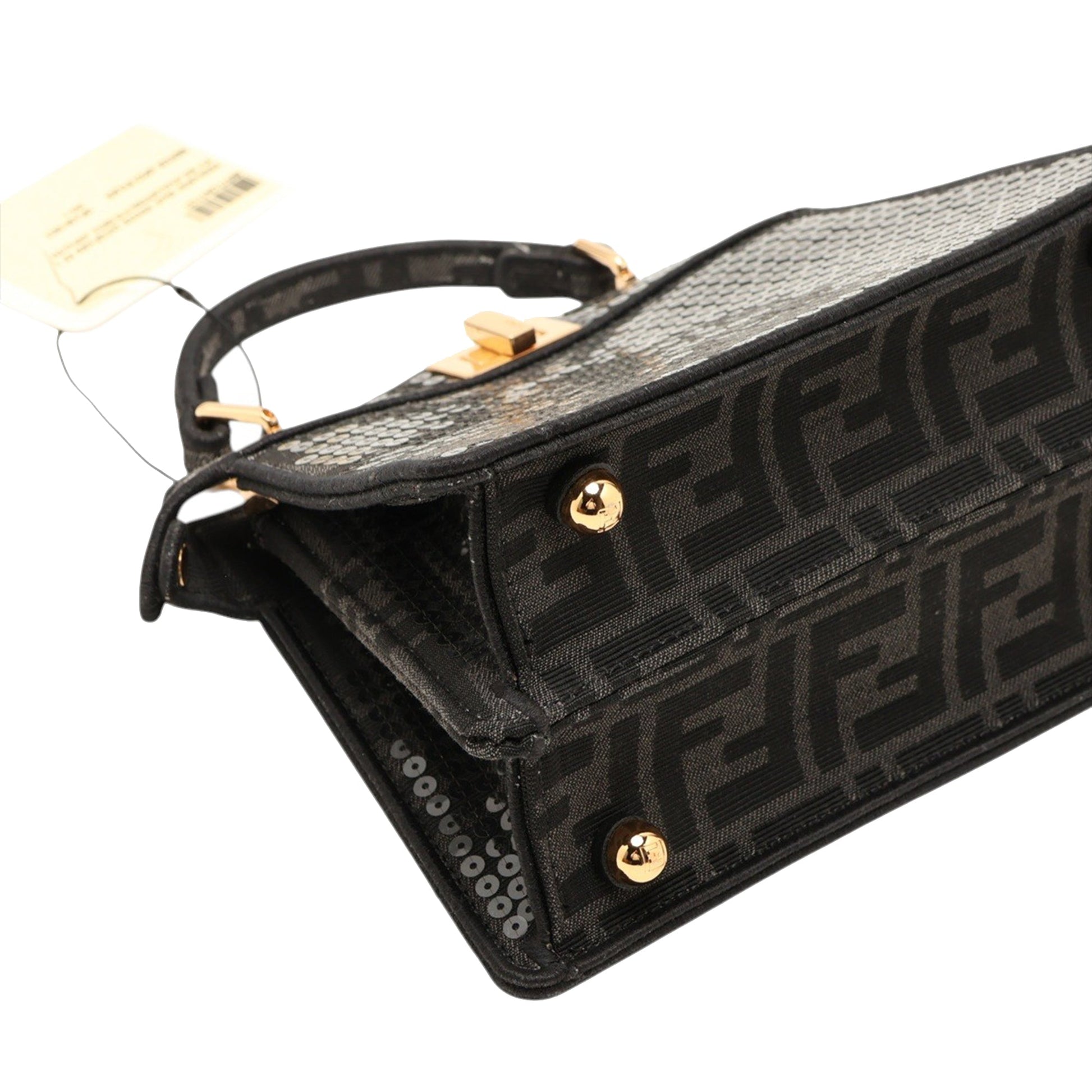 Fendi Petite Sequin and Canvas Peekaboo ISeeU Satchel