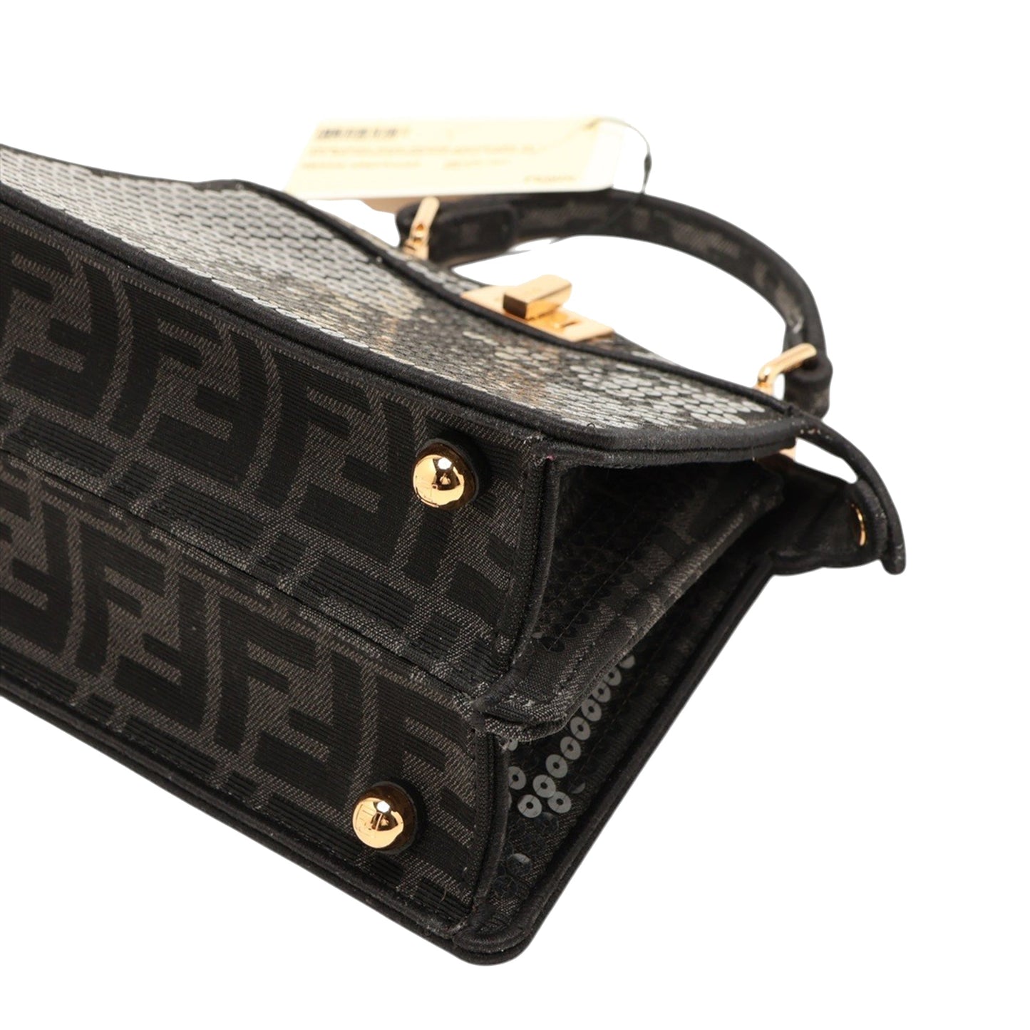 Fendi Petite Sequin and Canvas Peekaboo ISeeU Satchel