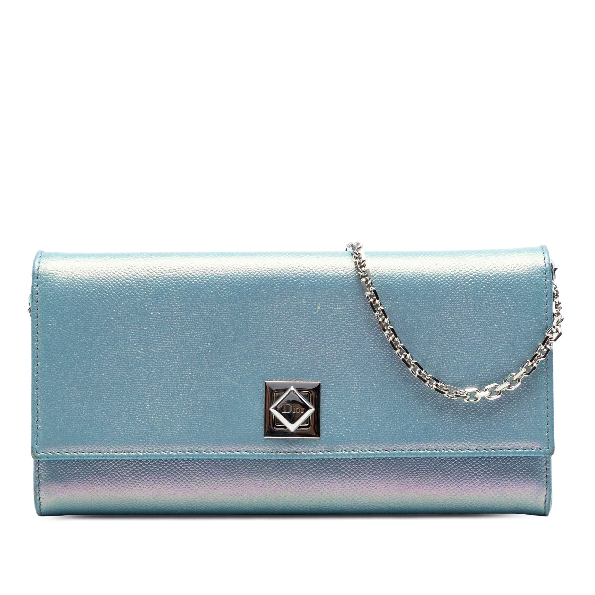 Dior Iridescent Calfskin Turn Me Wallet On Chain