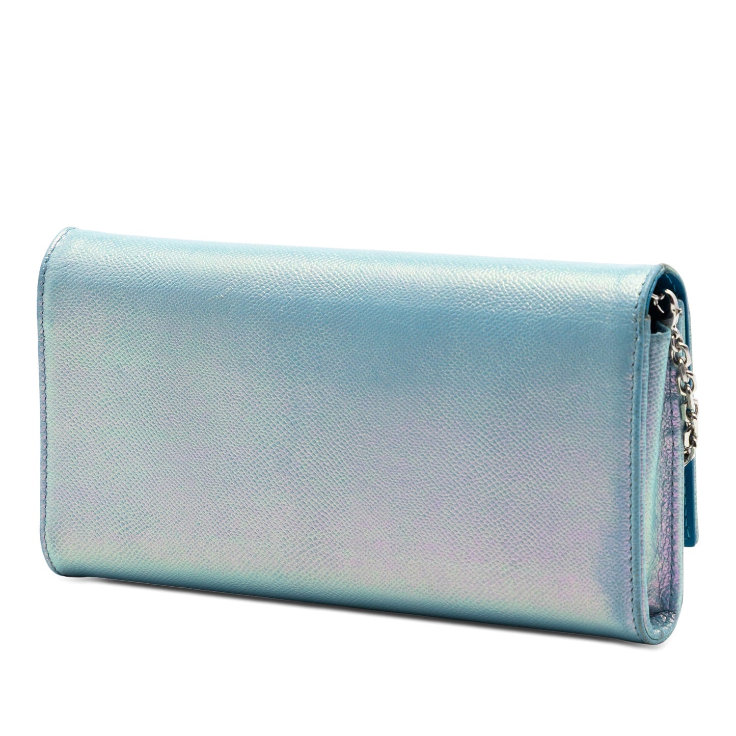 Dior Iridescent Calfskin Turn Me Wallet On Chain