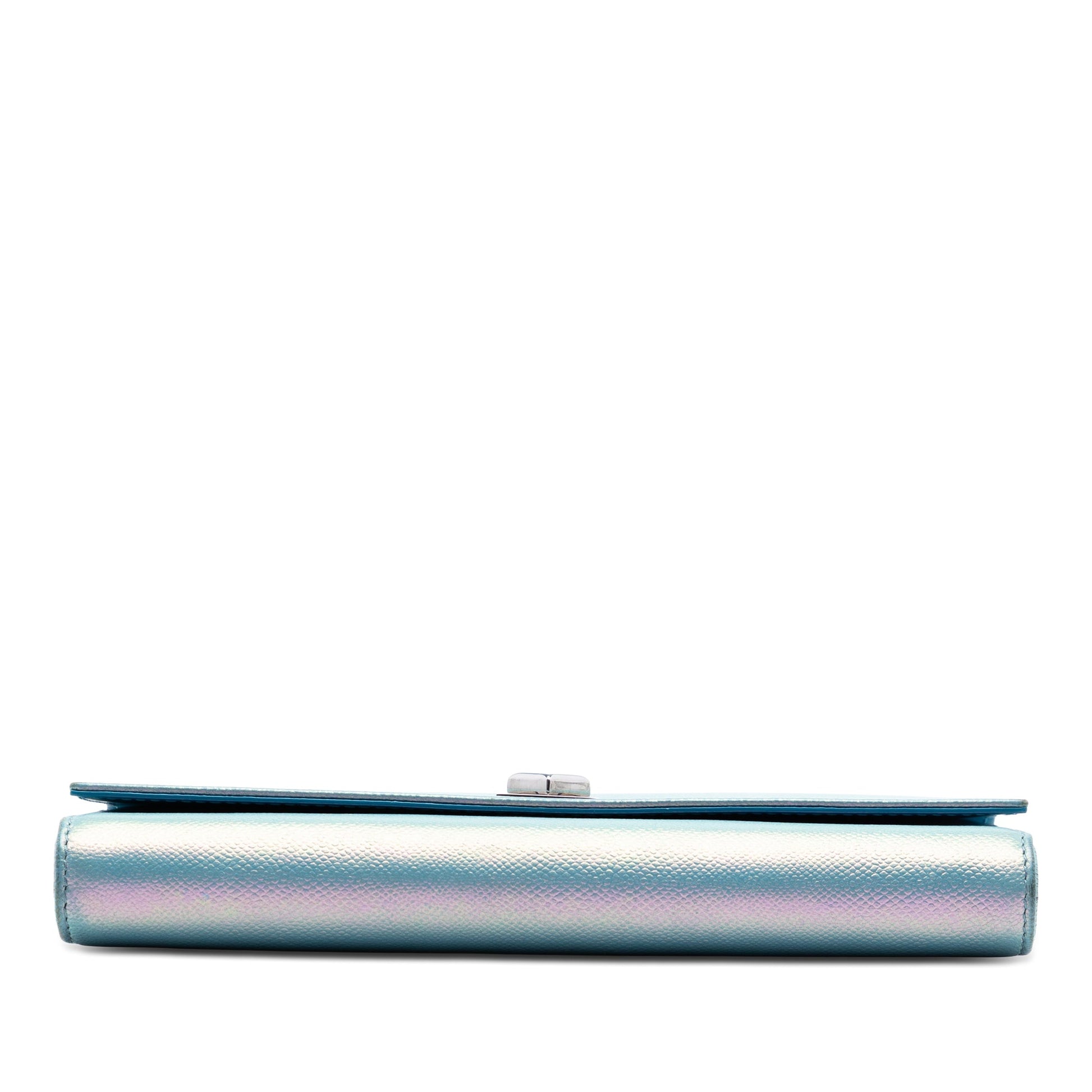 Dior Iridescent Calfskin Turn Me Wallet On Chain
