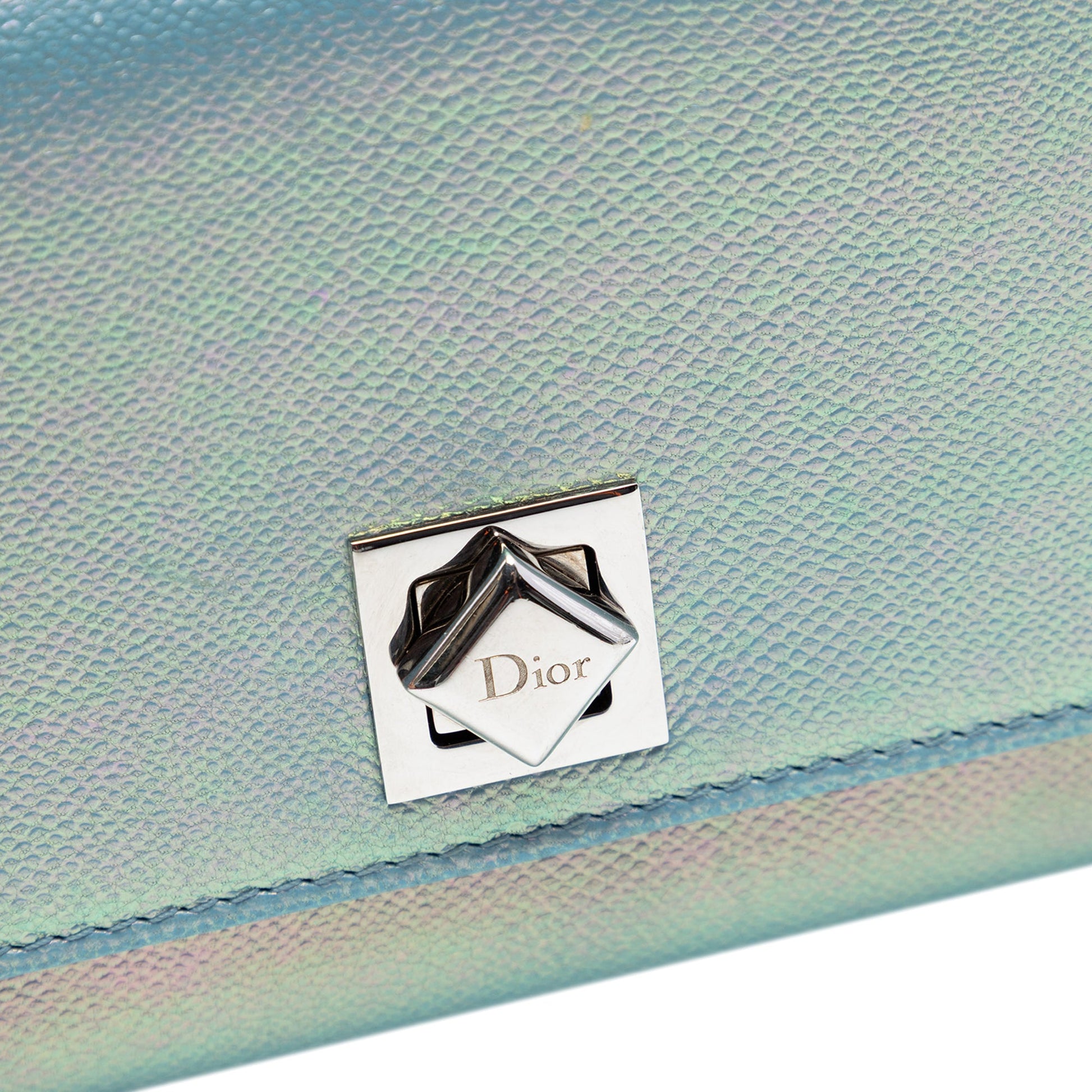 Dior Iridescent Calfskin Turn Me Wallet On Chain