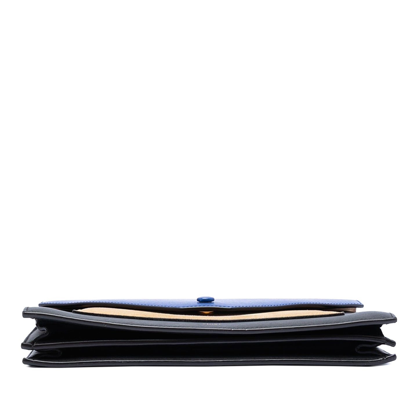Large Tricolor Calfskin and Suede Pocket Envelope Flap on Chain