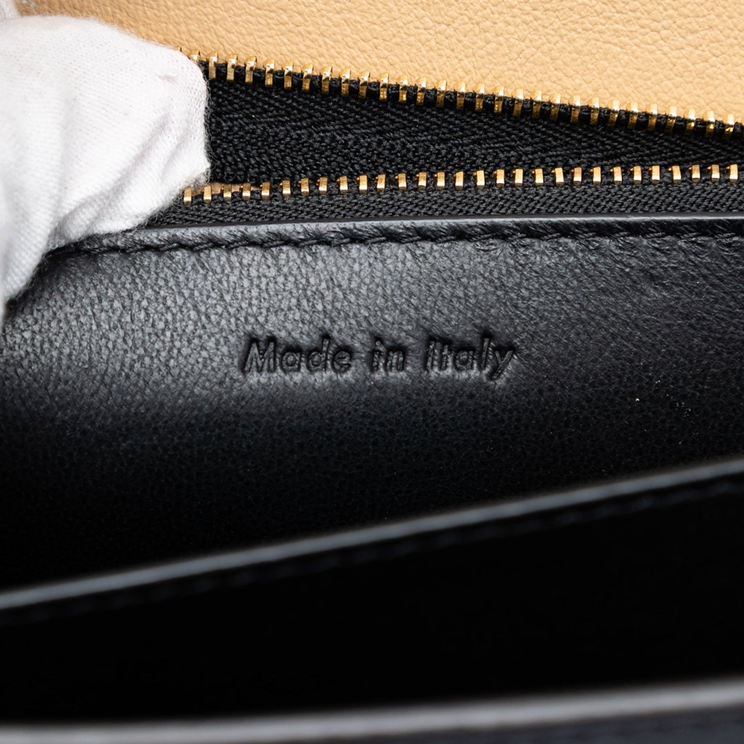 Large Tricolor Calfskin and Suede Pocket Envelope Flap on Chain