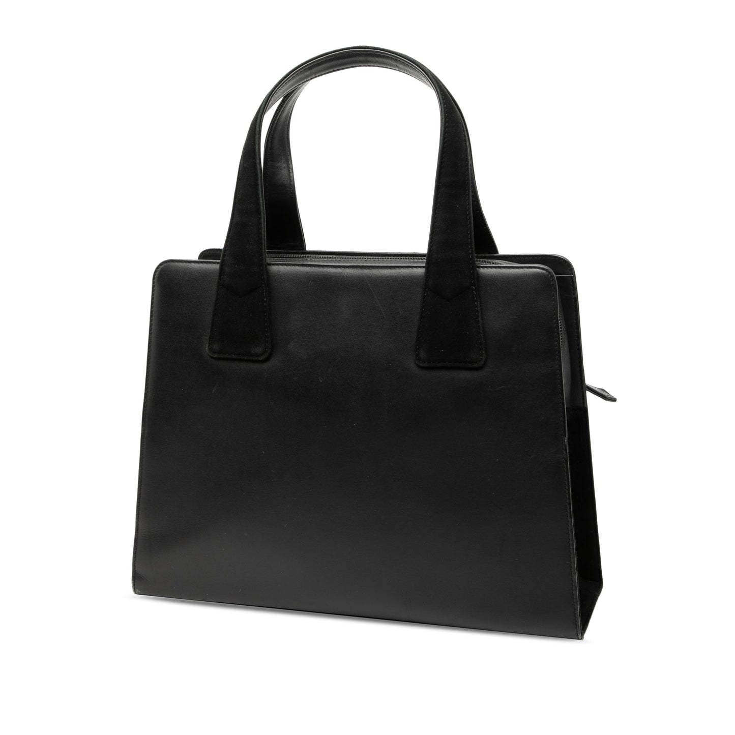 Saint Laurent Leather and Tribute Suede Top Handle Bag