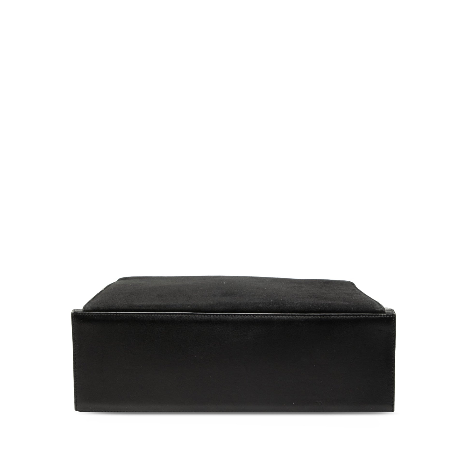 Saint Laurent Leather and Tribute Suede Top Handle Bag