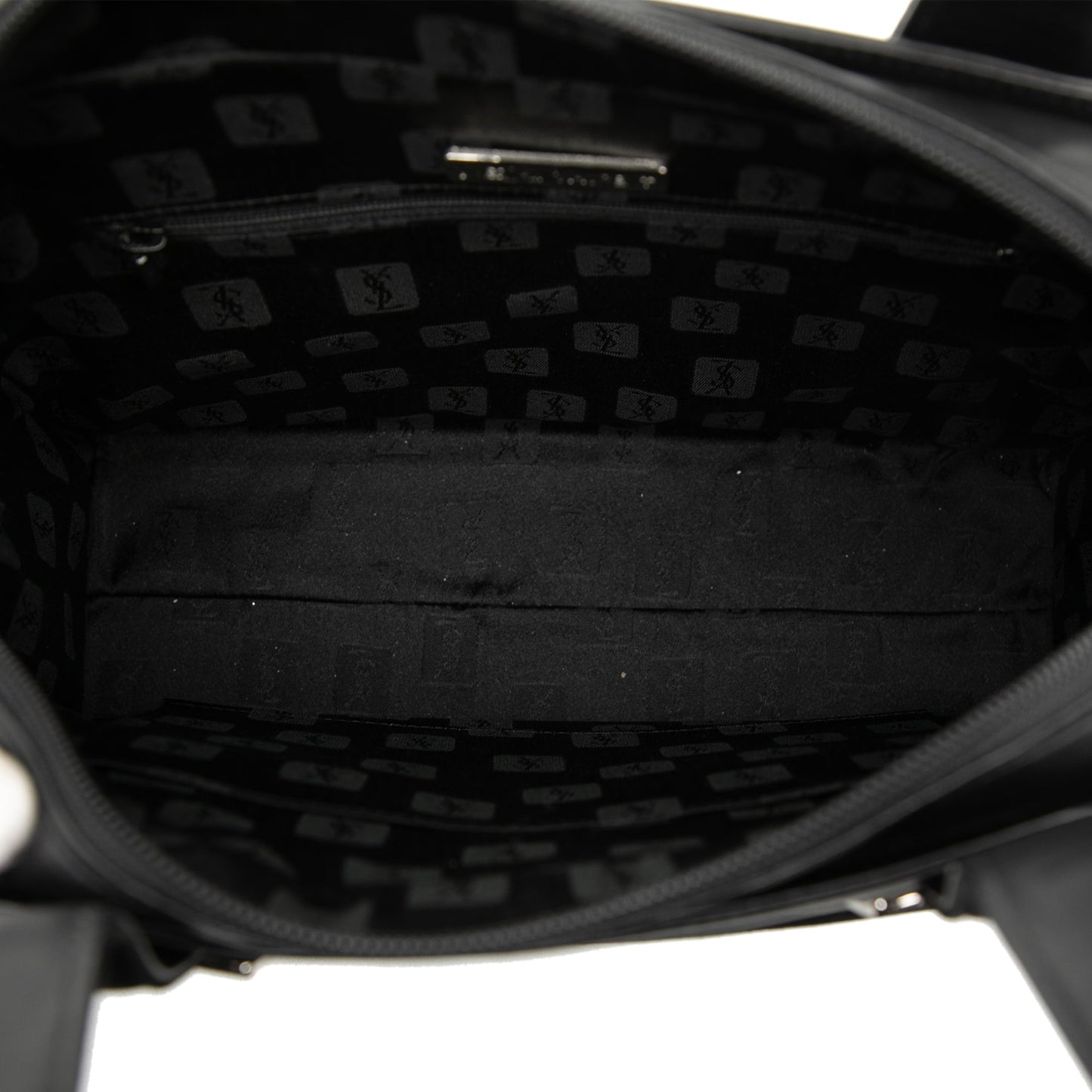 Saint Laurent Leather and Tribute Suede Top Handle Bag