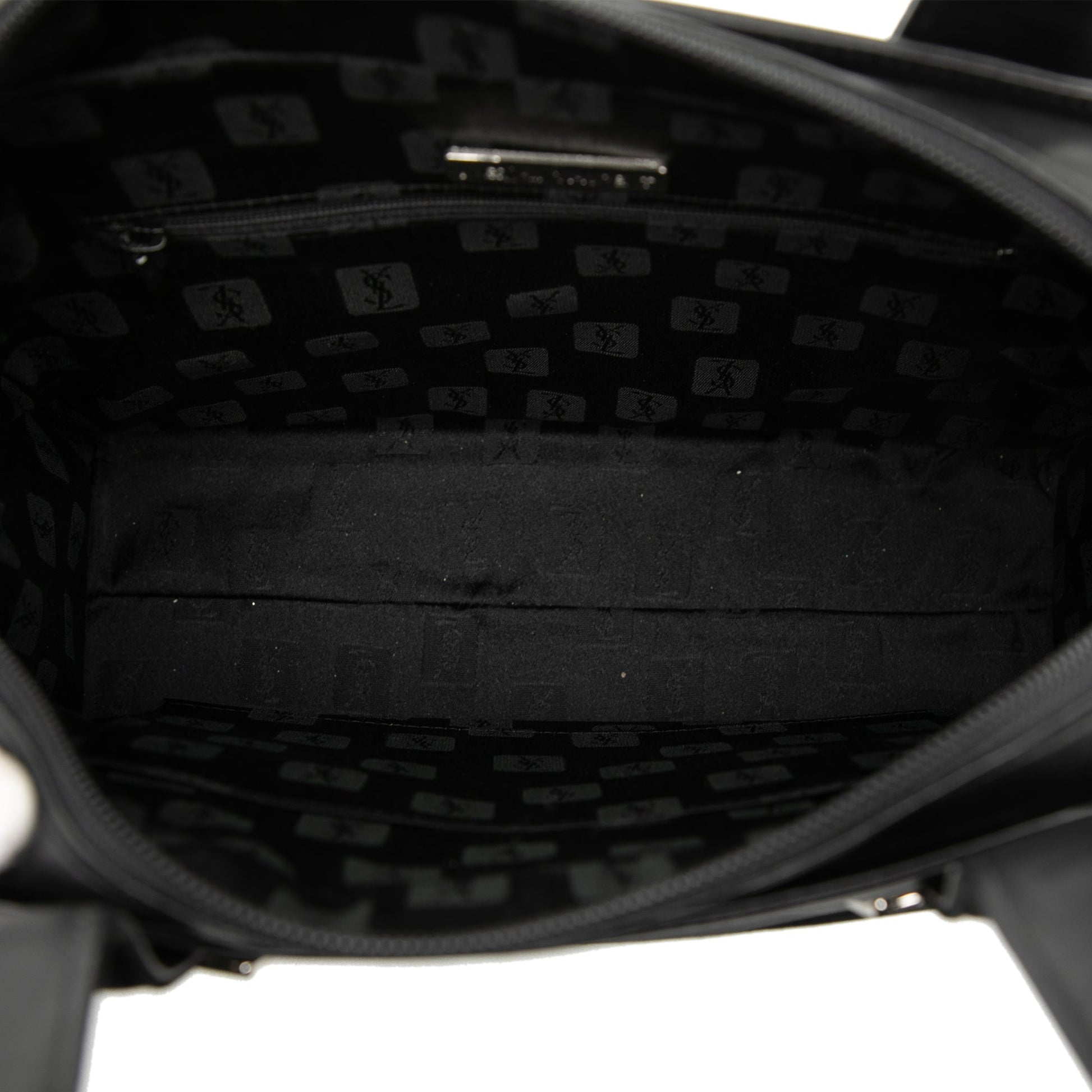 Saint Laurent Leather and Tribute Suede Top Handle Bag