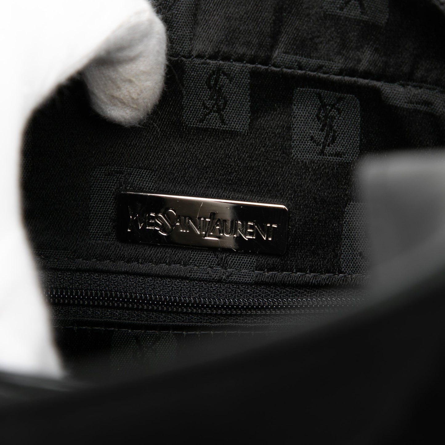 Saint Laurent Leather and Tribute Suede Top Handle Bag
