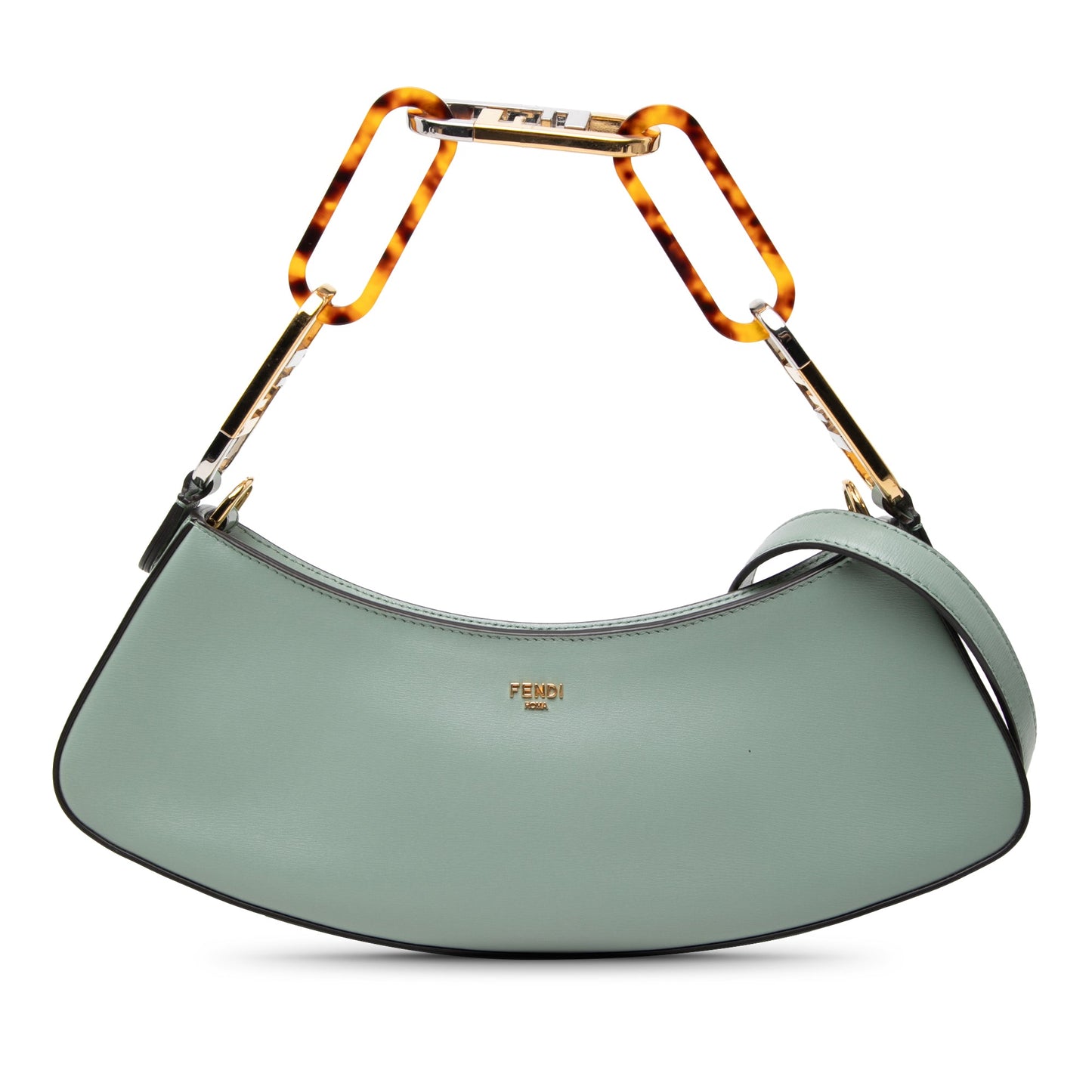 Fendi Leather O Lock Swing Satchel