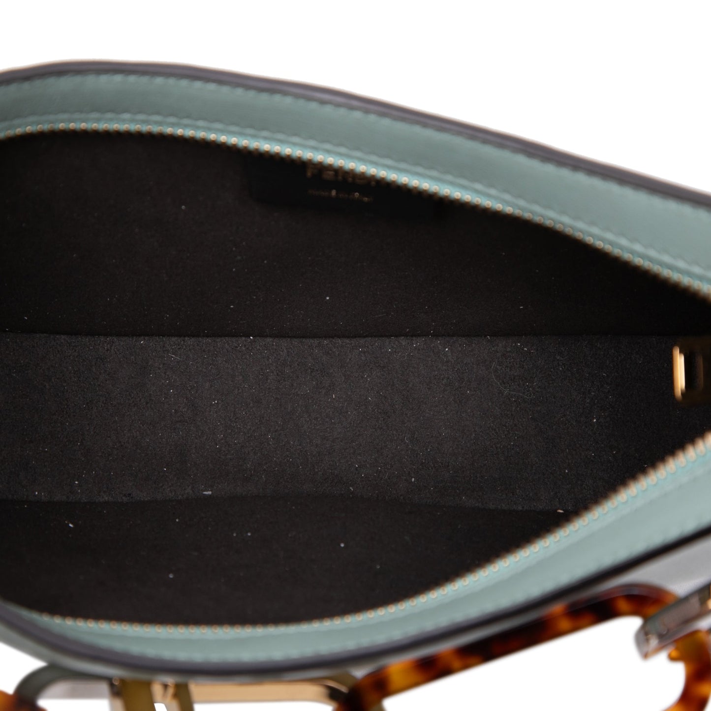 Fendi Leather O Lock Swing Satchel