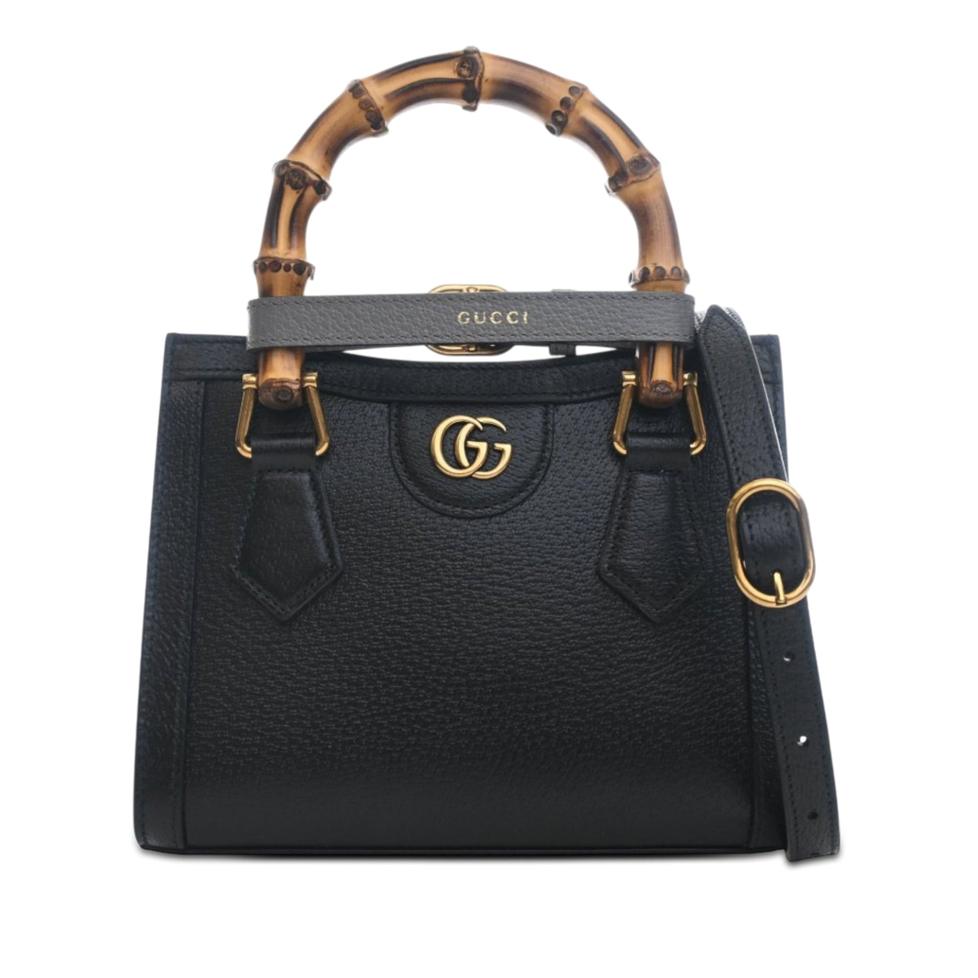 Small Calfskin Bamboo Diana Satchel