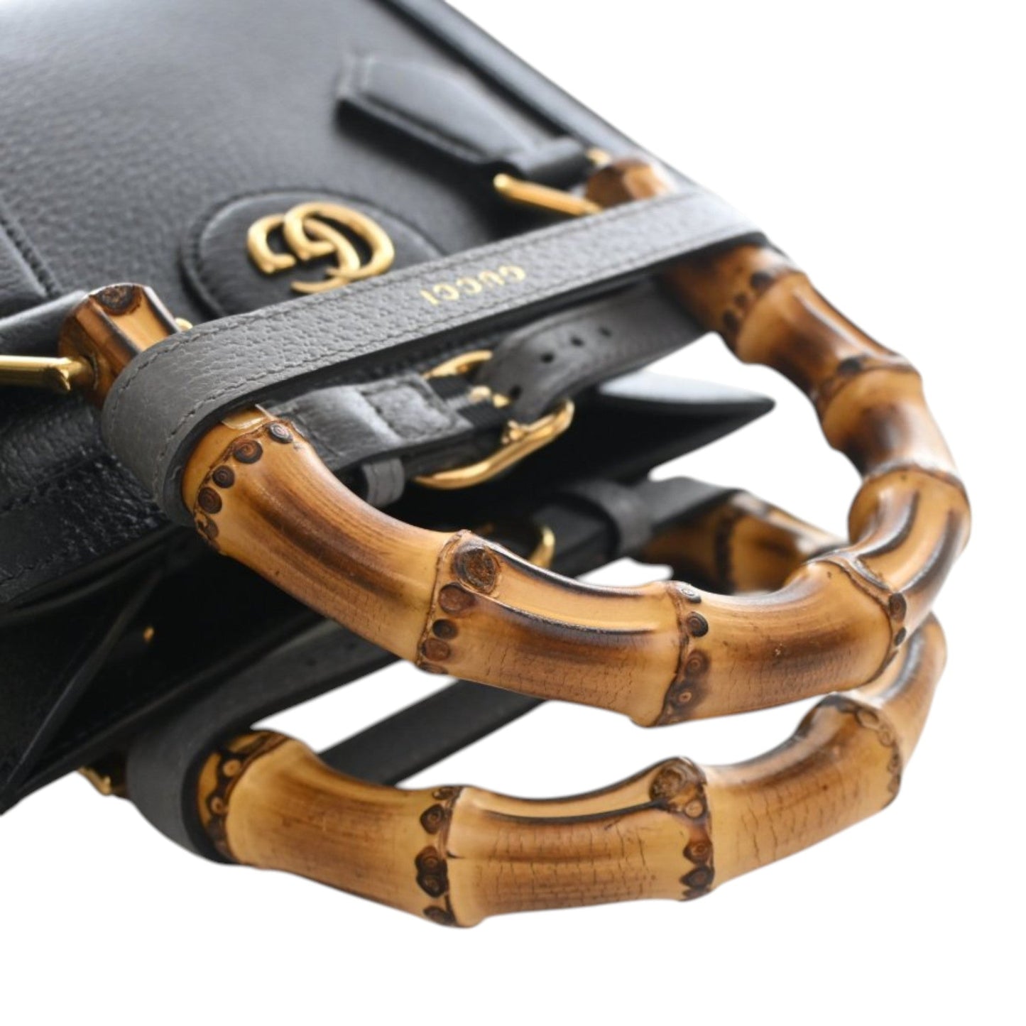 Small Calfskin Bamboo Diana Satchel