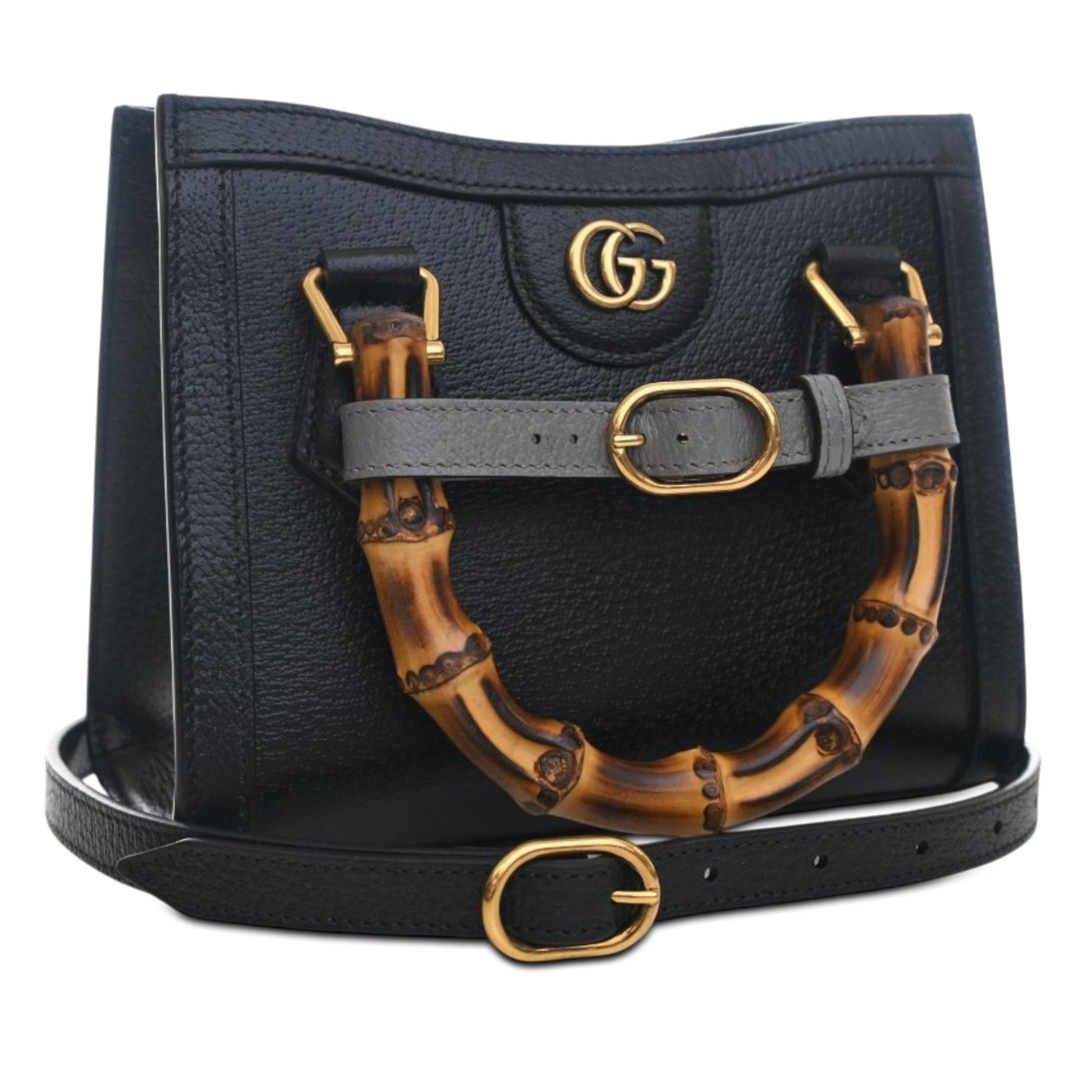 Small Calfskin Bamboo Diana Satchel