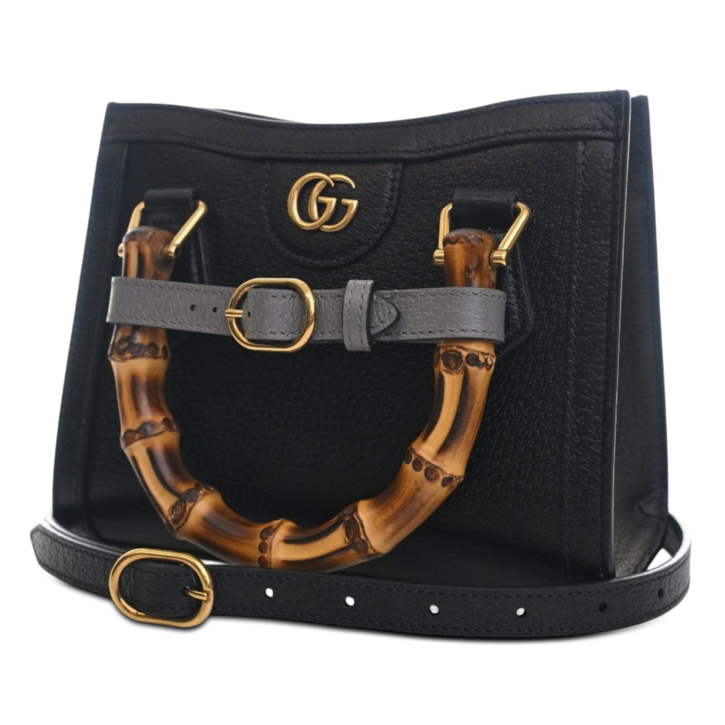 Small Calfskin Bamboo Diana Satchel